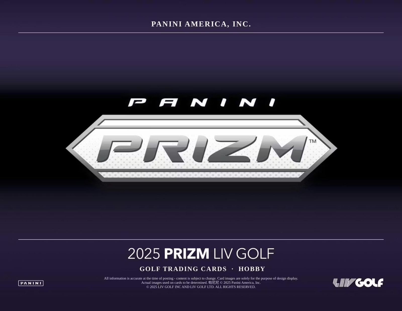 2025 PANINI PRIZM LIV GOLF HOBBY BOX - BRAND NEW - FAST FREE SHIPPING 🔥🔥🔥