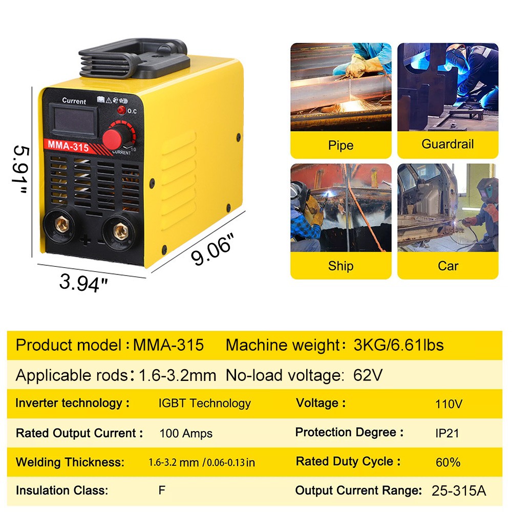 300A Stick Welder, 110V Portable ARC Welding Machine with Digital Display & IGBT