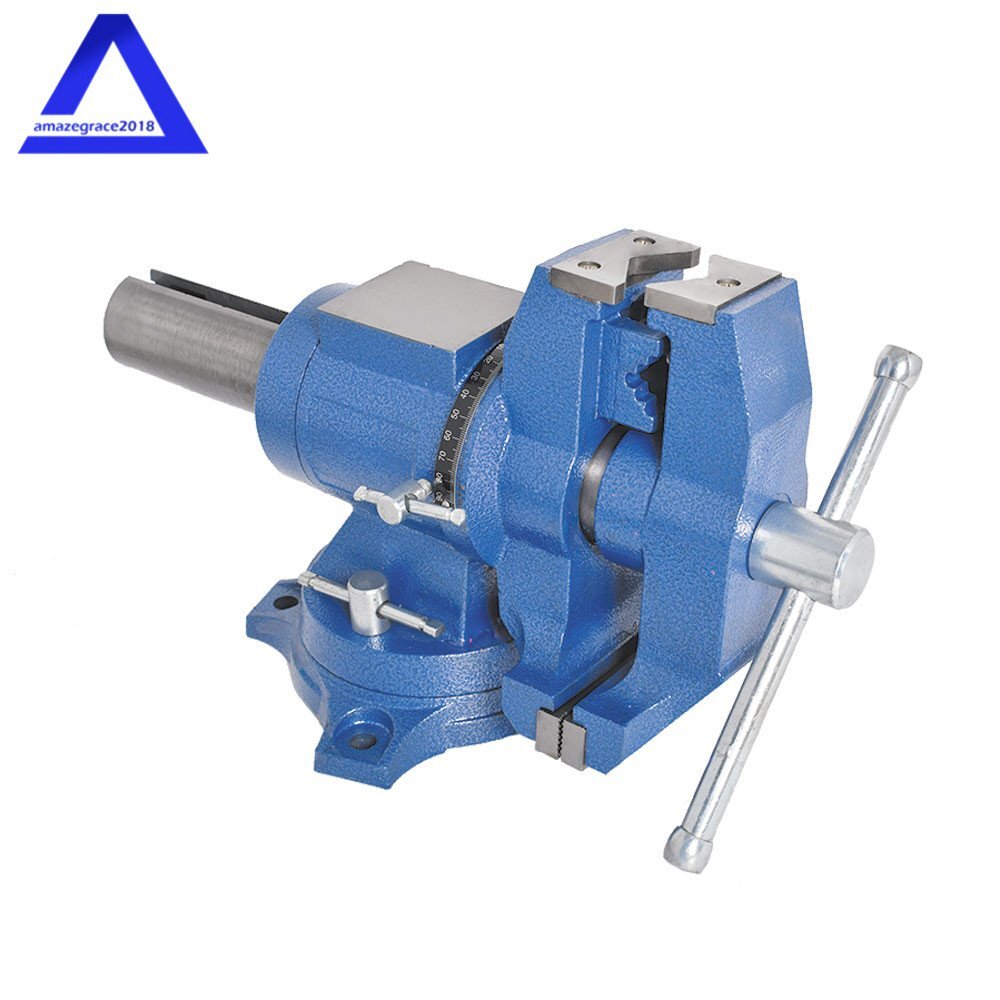 5" Heavy Duty Swivel Multi-Purpose Rotating Bench Vise 360 Degrees Rotation