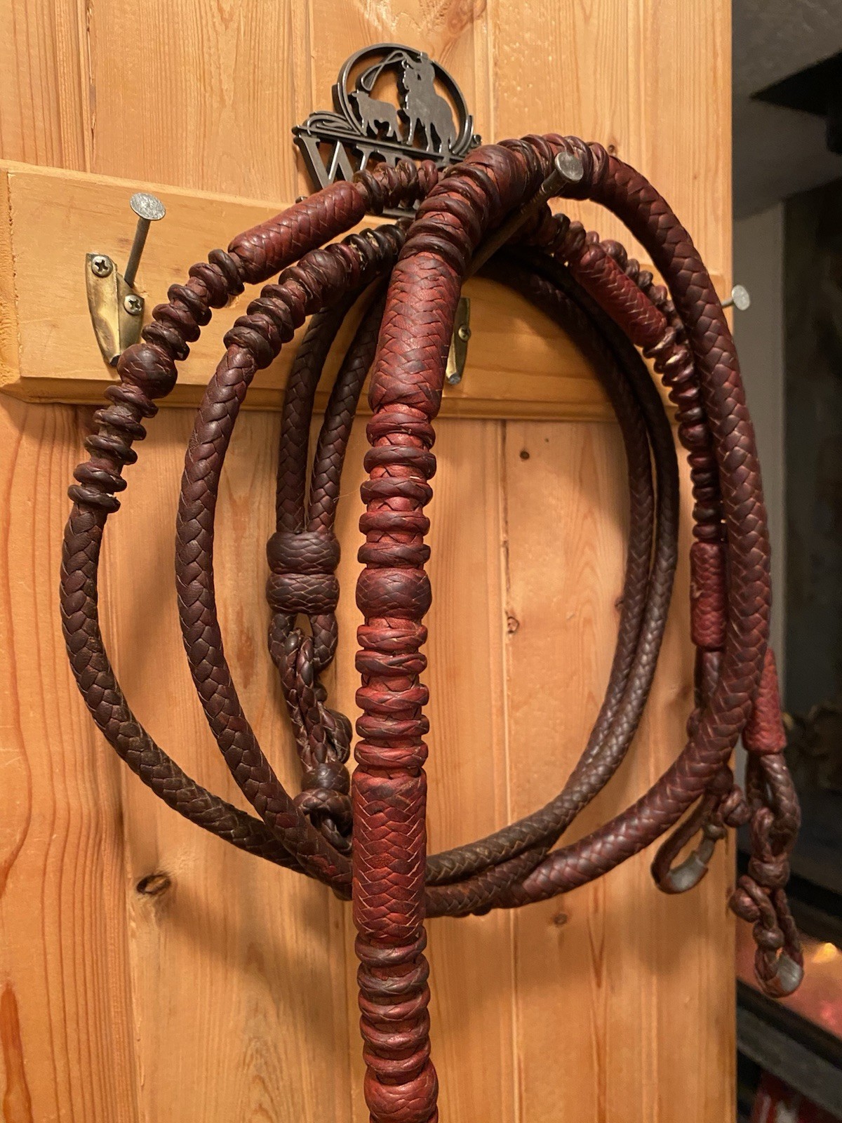 Vintage Handmade Western Romel - Romal Braided Reins California Style Kangaroo?