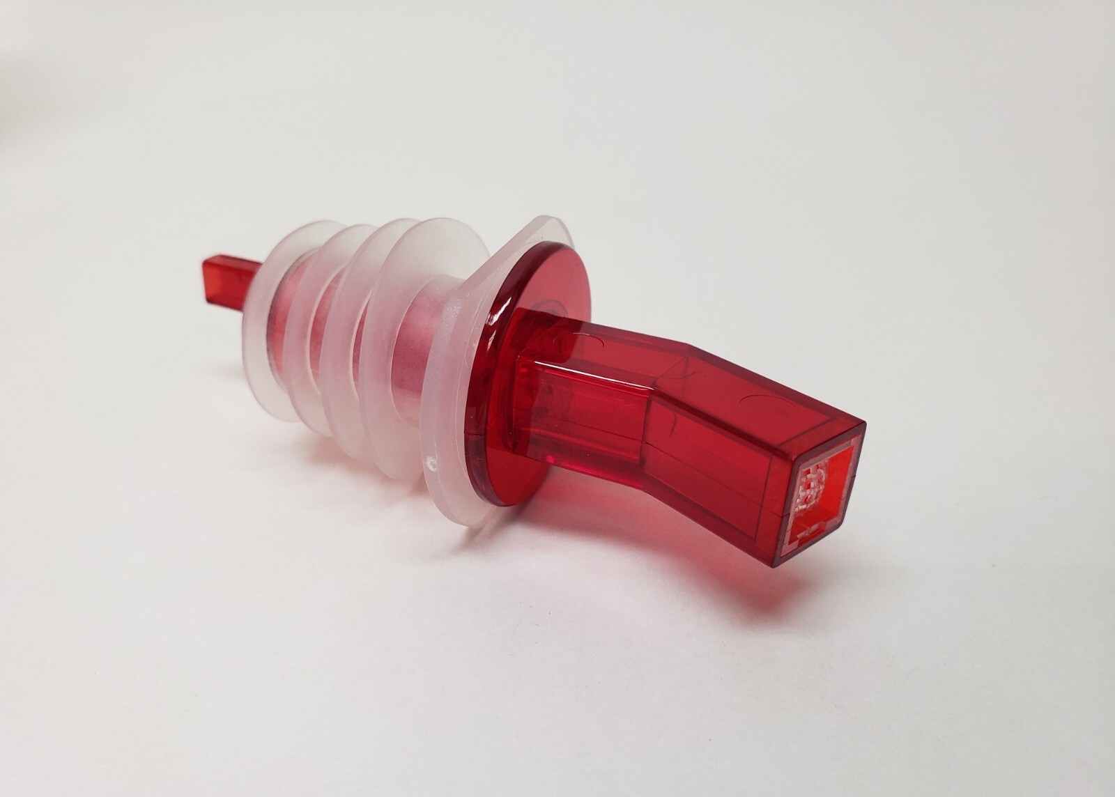 6x Red Liquor Bottle SCREENED POUR SPOUTS FITS Patron 750, most 1.75ltr 1/2gl