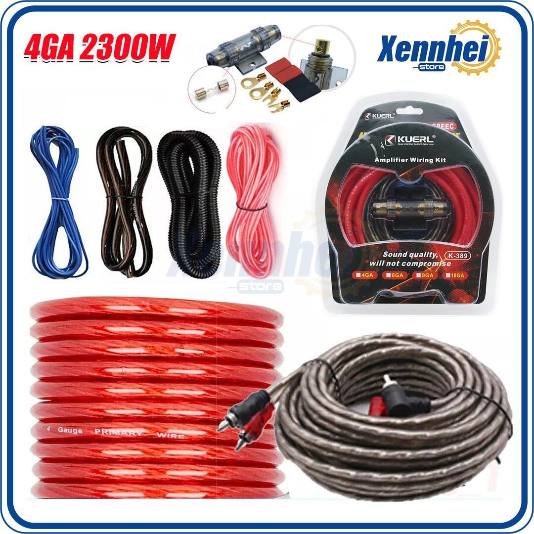 4 Gauge Car Audio Cable Kit Amplifier Install Amp RCA Subwoofer Sub Wiring 2300W