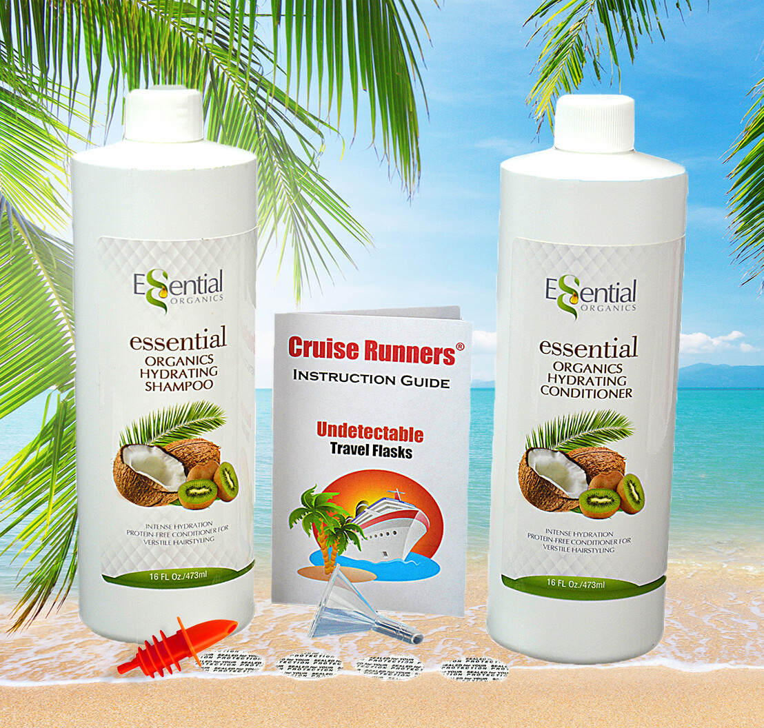 Fake Shampoo Conditioner Hidden Flask Alcohol Liquor Rum Runners For Cruise Kit