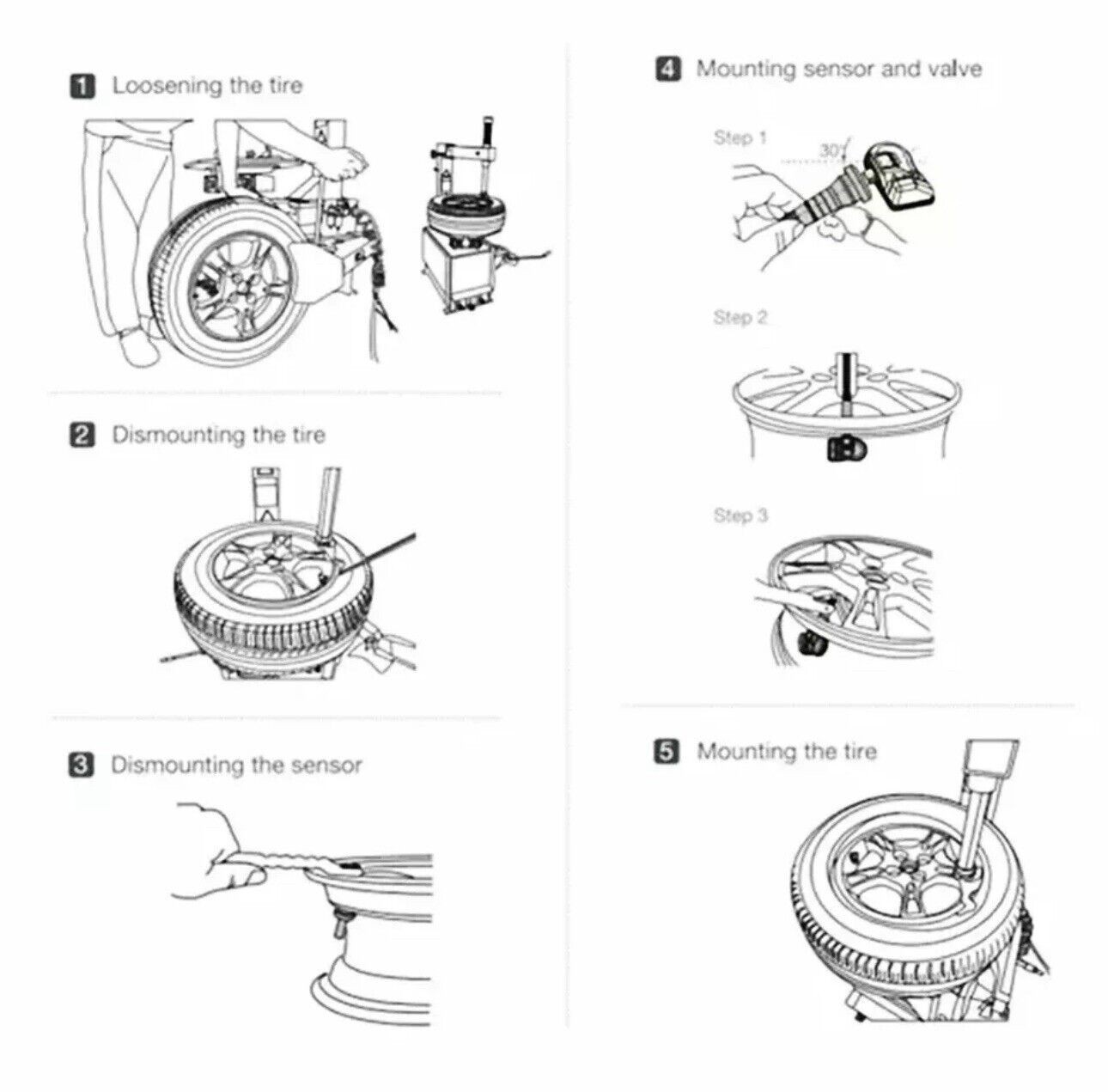 COMPLETE SET OF 4 GENUINE OEM FORD TPMS TIRE PRESSURE SENSORS HC3Z-1A189-F
