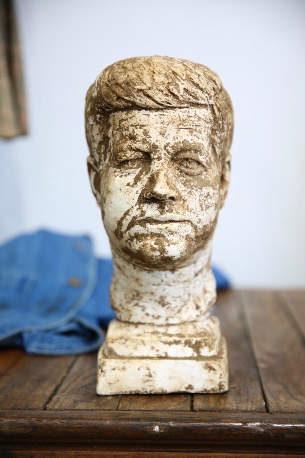 VTG Antique Mannequin Head Hat Stand Countertop Display Bust Chalkware Oddity