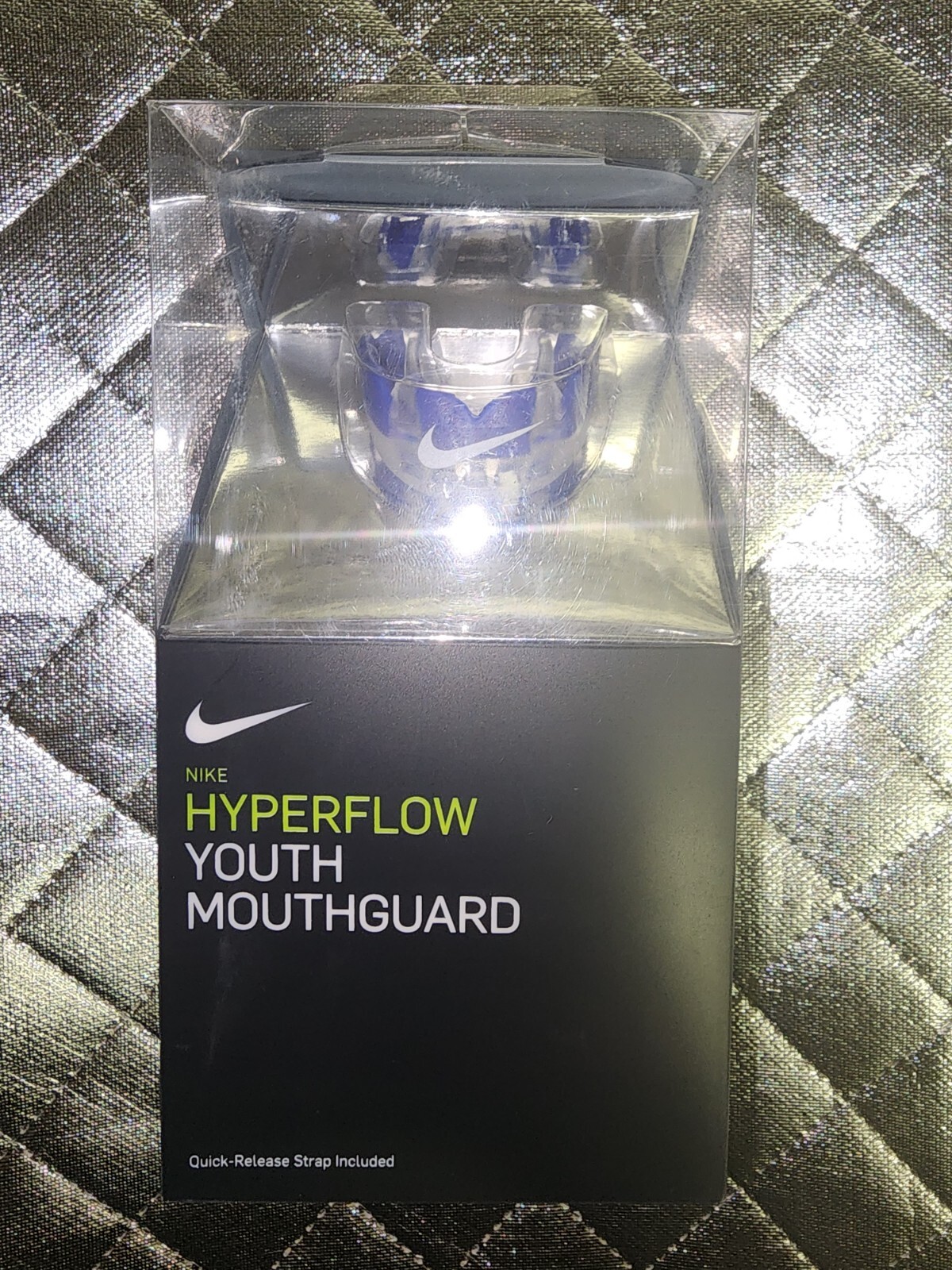 Youth NIKE HyperFlow Mouthguard NEW Kids Unisex Quick Release Strap Blue