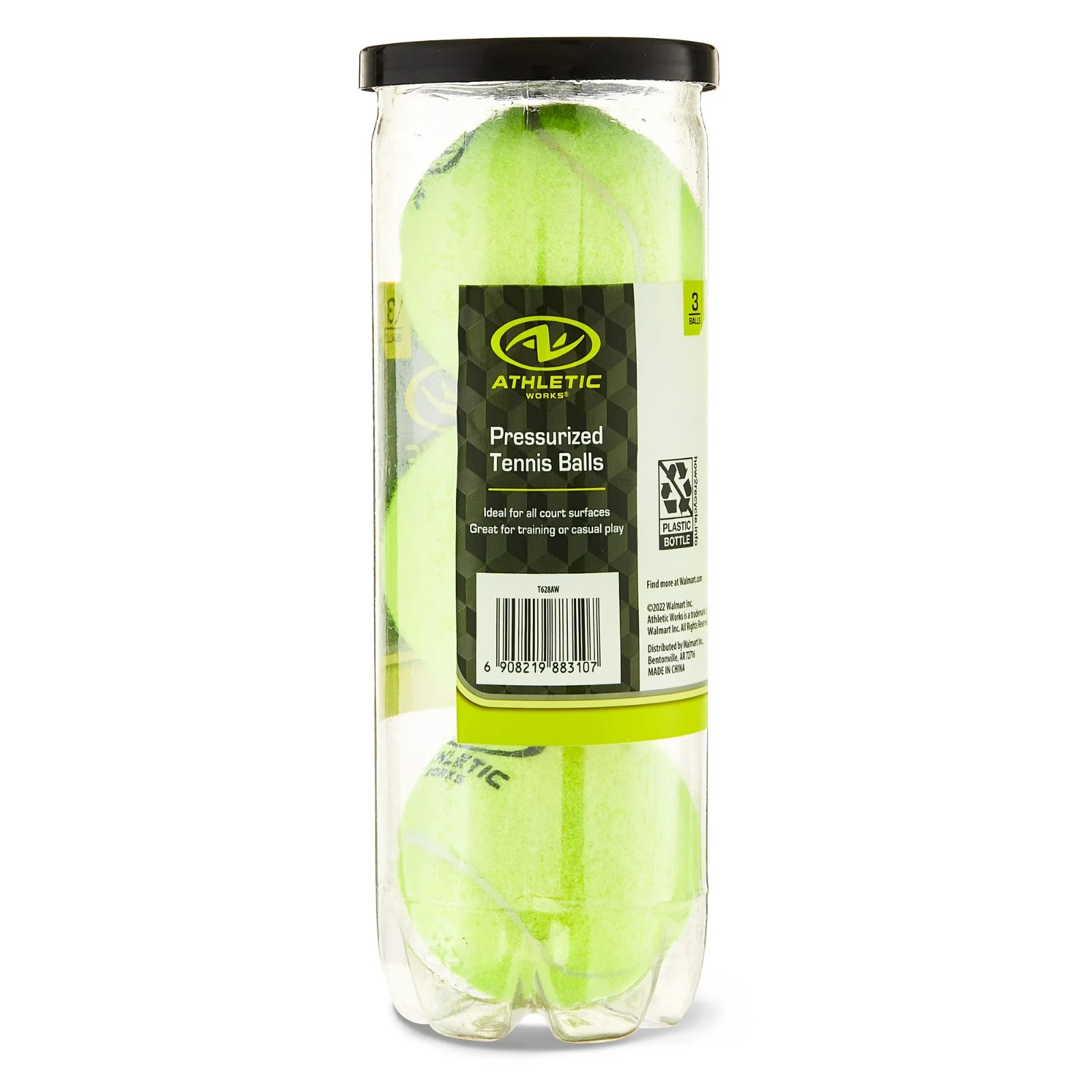 Athletic Works Pressurized Tennis Balls, 3-Pack, All Court Use New & sealed