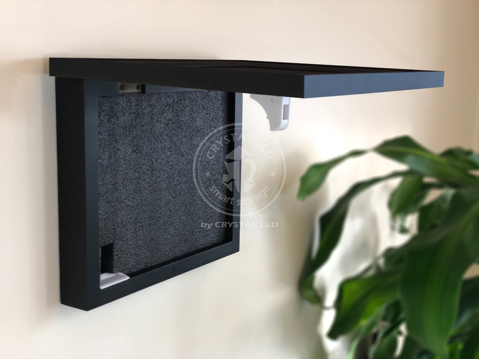 Hidden Storage Photo Frame for Gun and Valuables 13 in. x 11 in. / *BLACK*