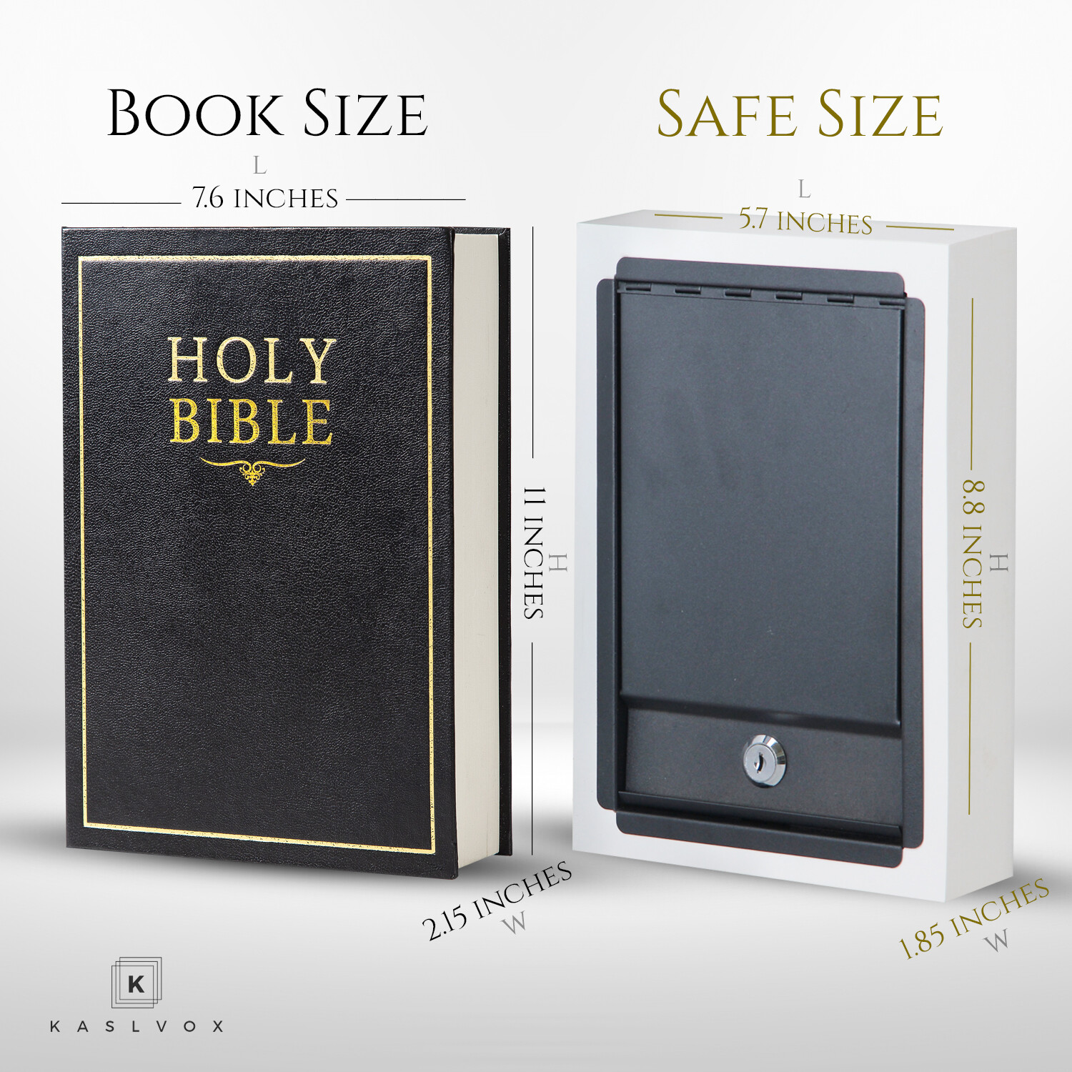 Portable Diversion Book Safe with Secret Compartment (Bible)