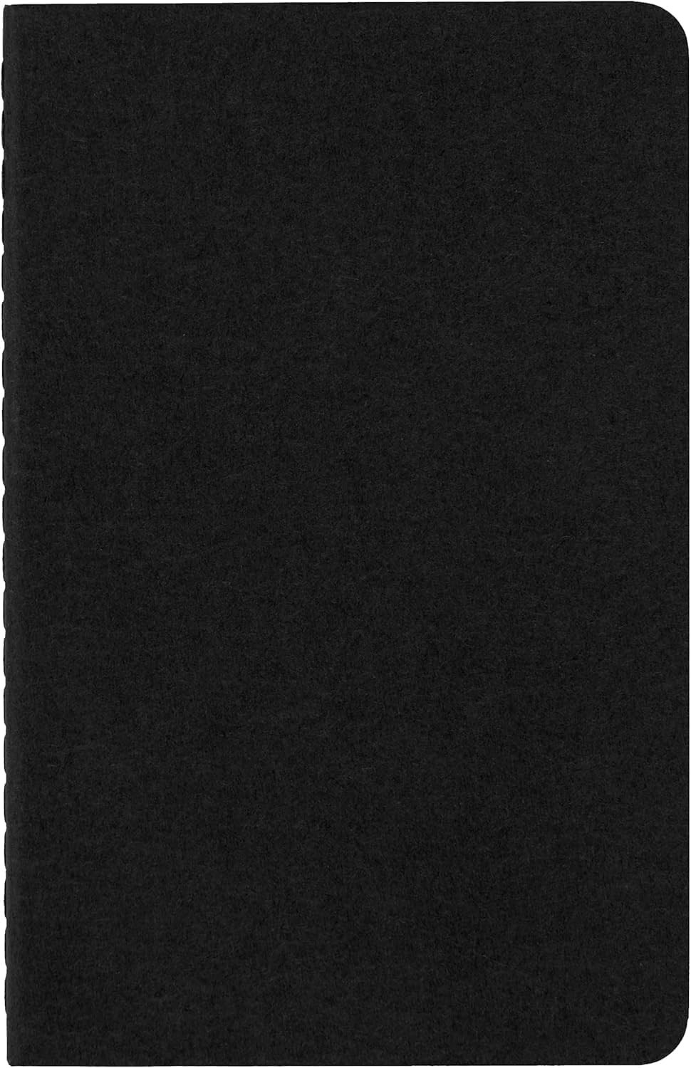 3 Pack Moleskine Cahiers Pocket Journal 3.5" x 5.5" Ruled Lined Black Soft Cover