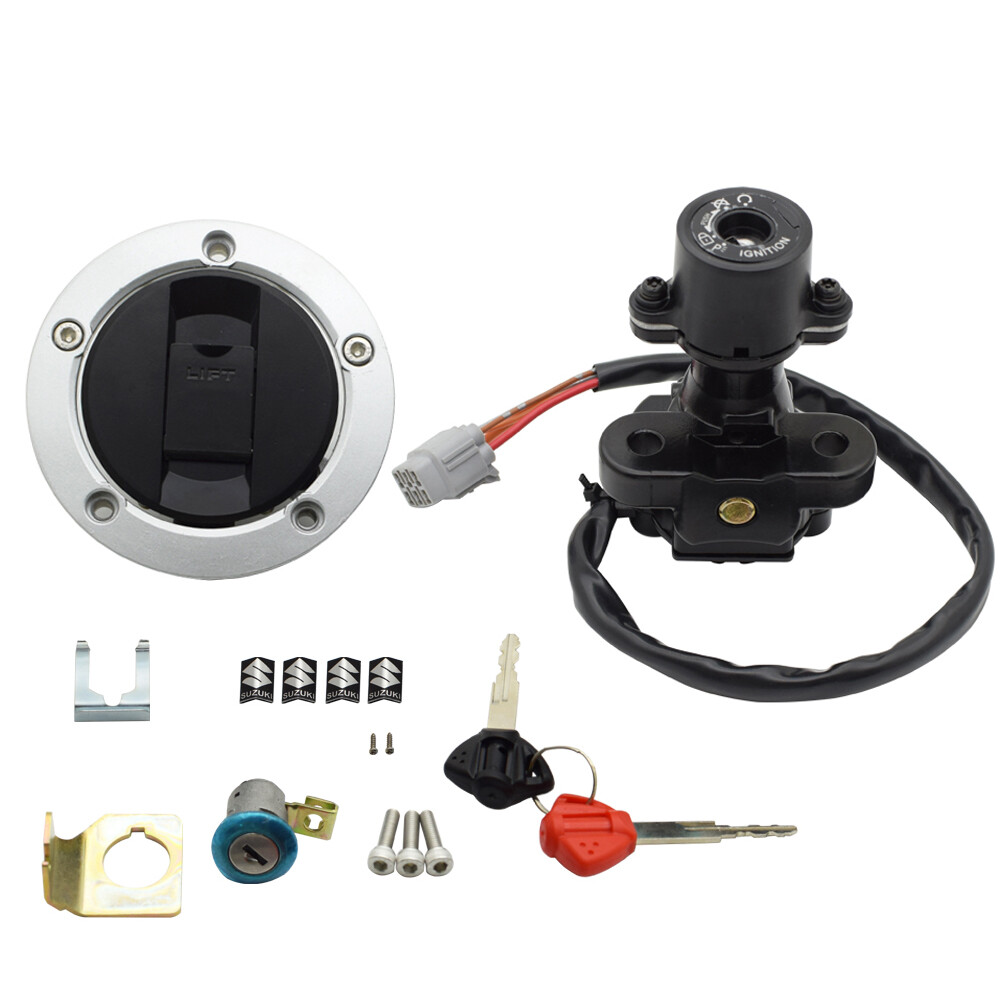 Ignition Switch Fuel Gas Cap Seat Lock Keys For Suzuki GSXR 600 750 1000 05-18