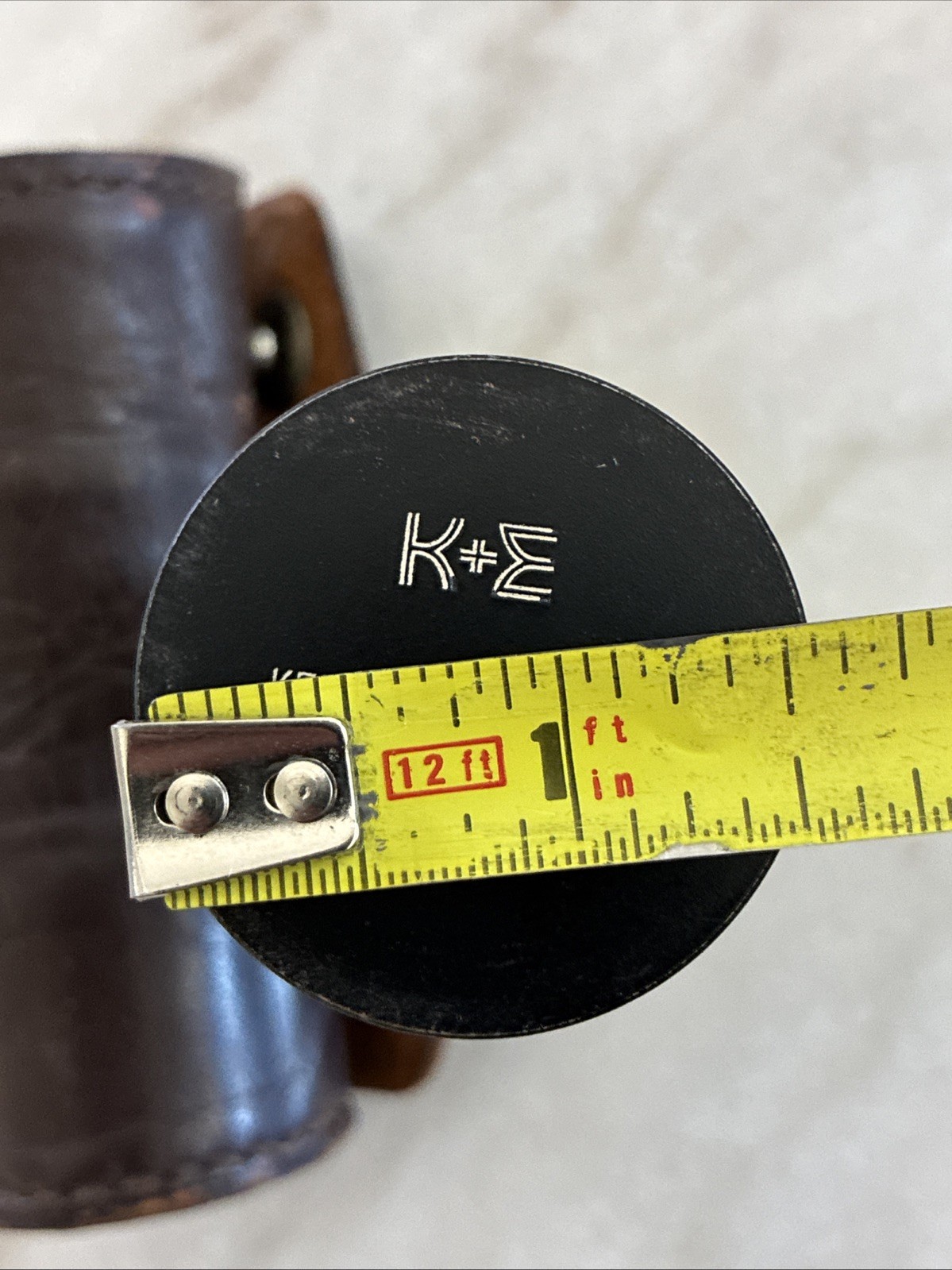 Antique Keuffel & Esser (K&E) Double Right Angle Prism W/ Leather Case USED Cond