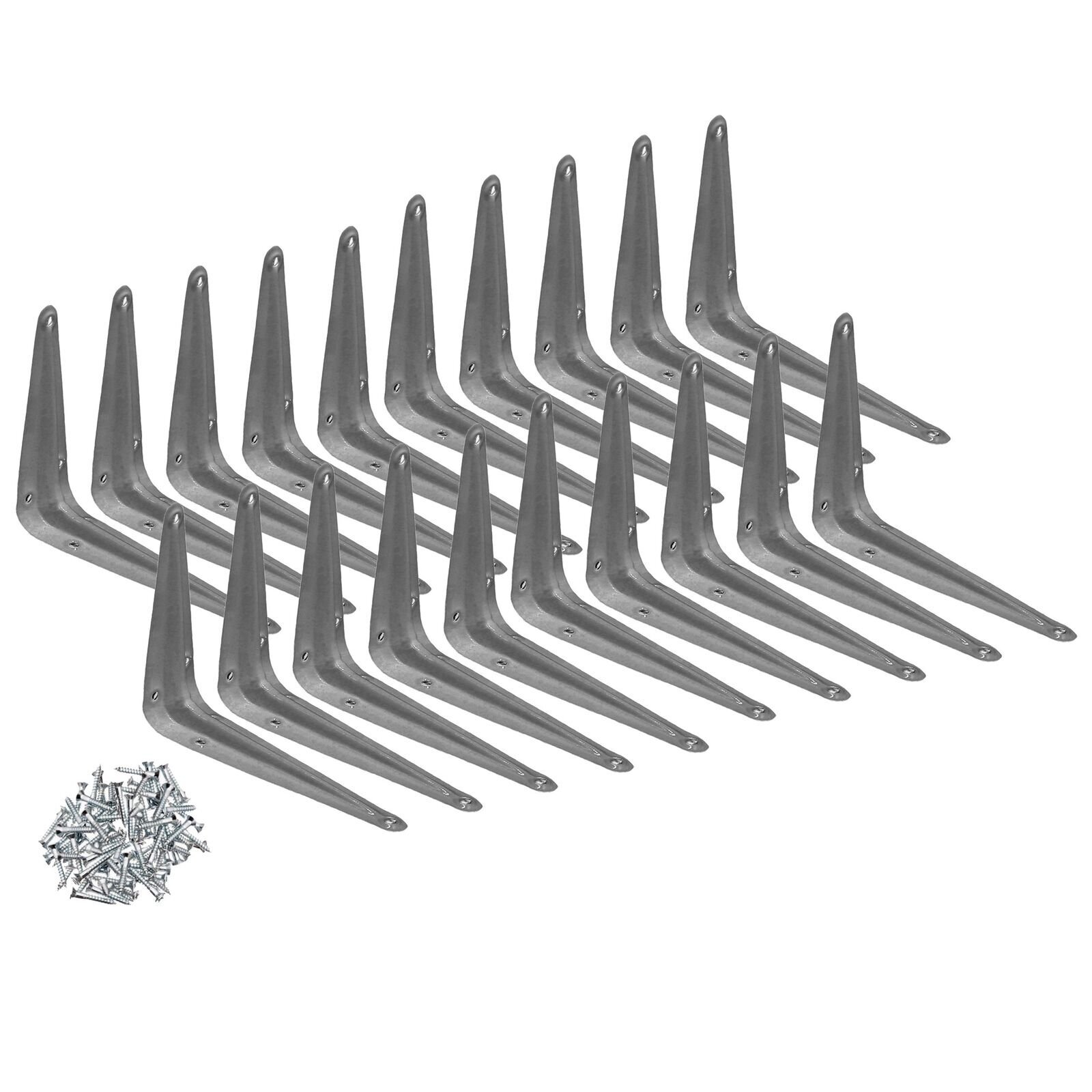 20x 6" x 8" inch Utility Metal Wall Shelf Corner Bracket Support White LOT