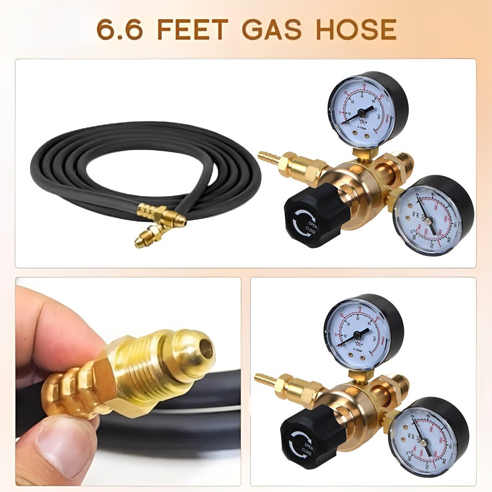 Argon CO2 For Lincoln Mig Tig Flow Meter Welding Regulator Welder Gauge Gas+Hose