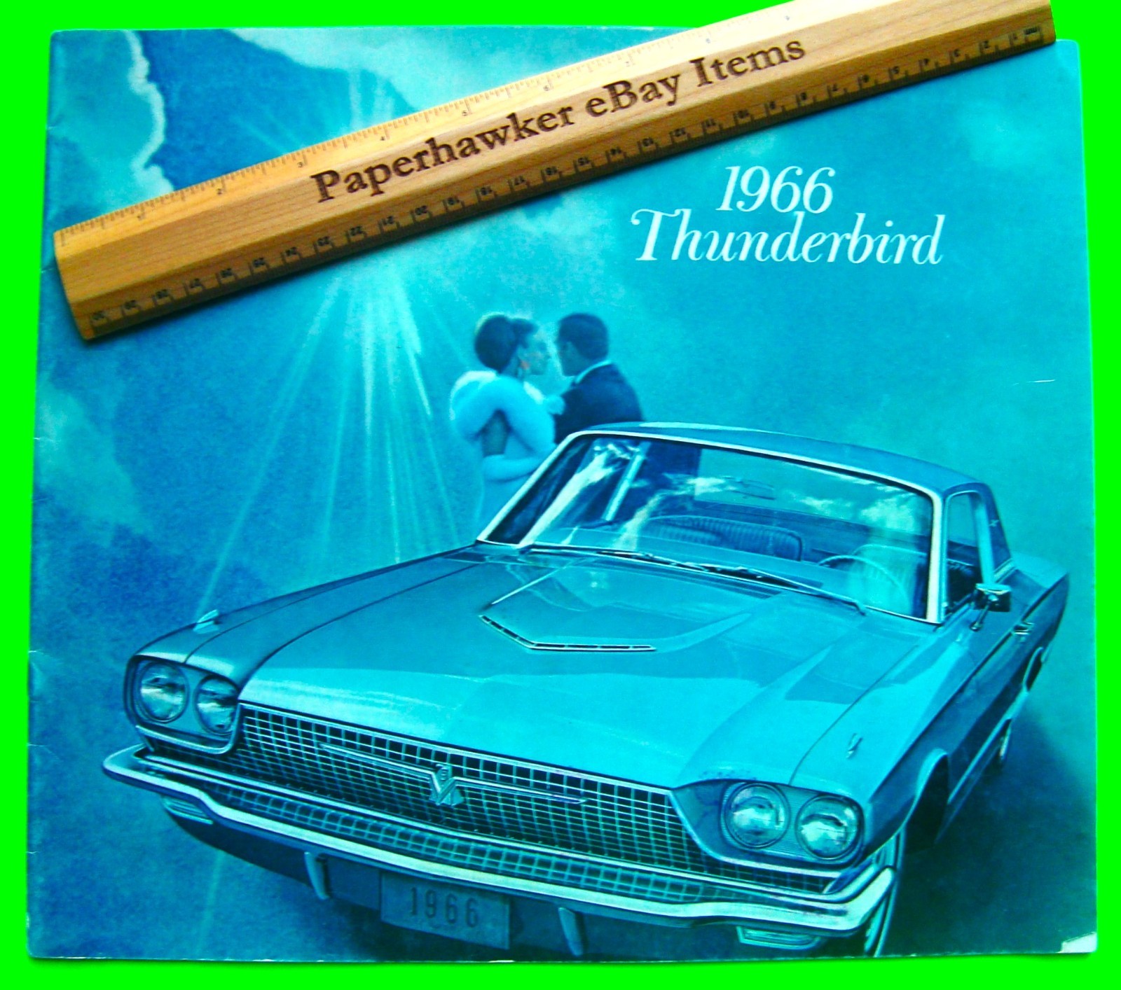 1966 FORD THUNDERBIRD HUGE PRESTIGE 16-p COLOR CATALOG Brochure CONVERTIBLE vg++