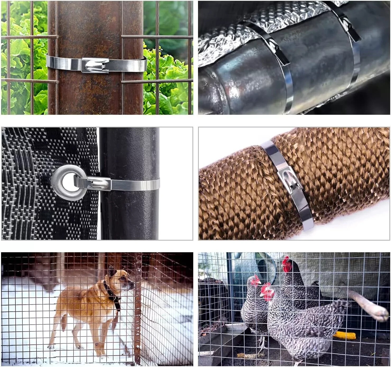 INDUSTRIAL GRADE 400lb (12MM) Stainless Steel Metal Zip Ties Heavy Duty Cable