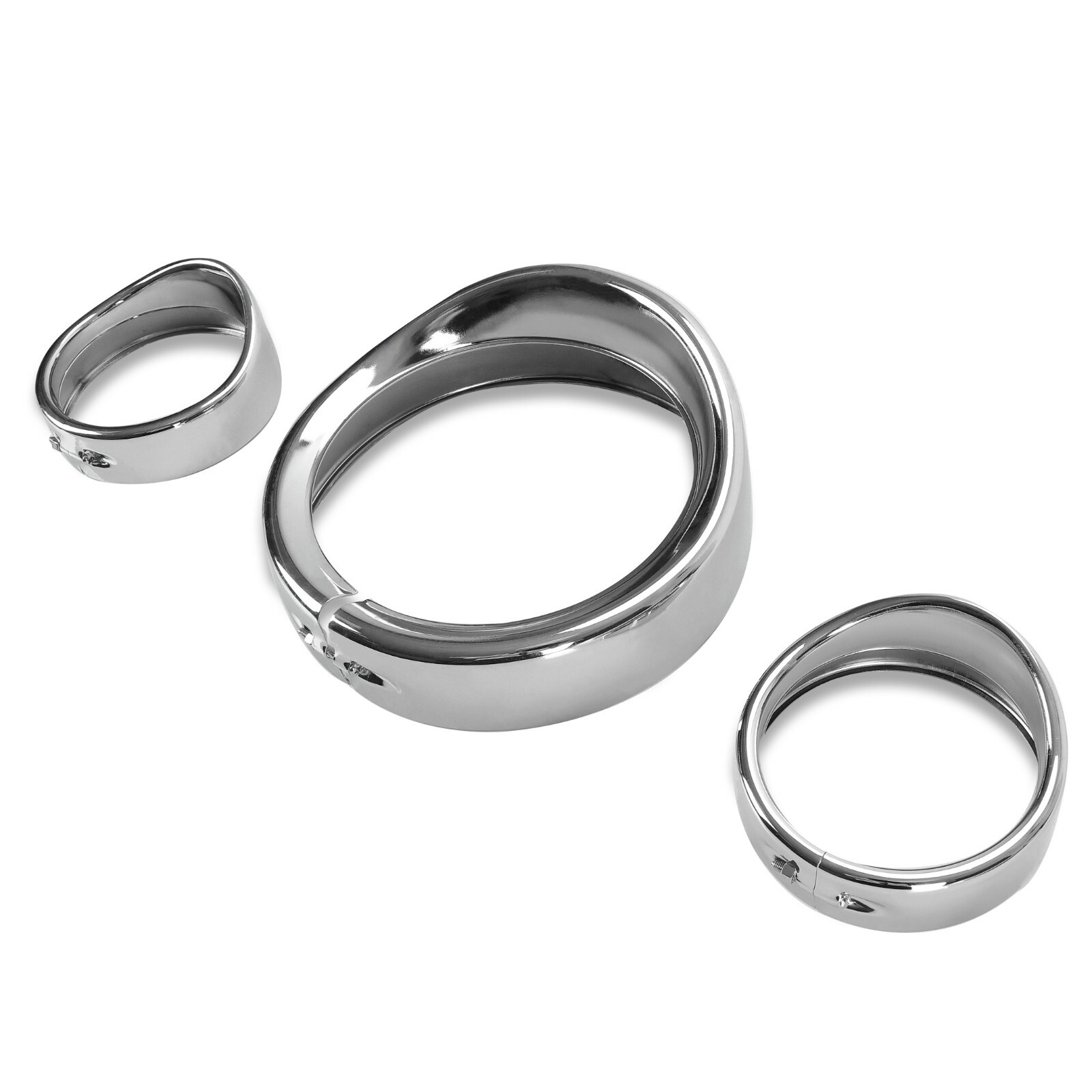 For Harley 7" Headlight Lights 4.5" Passing Fog Lamp Visor Trim Ring Bezel Cover