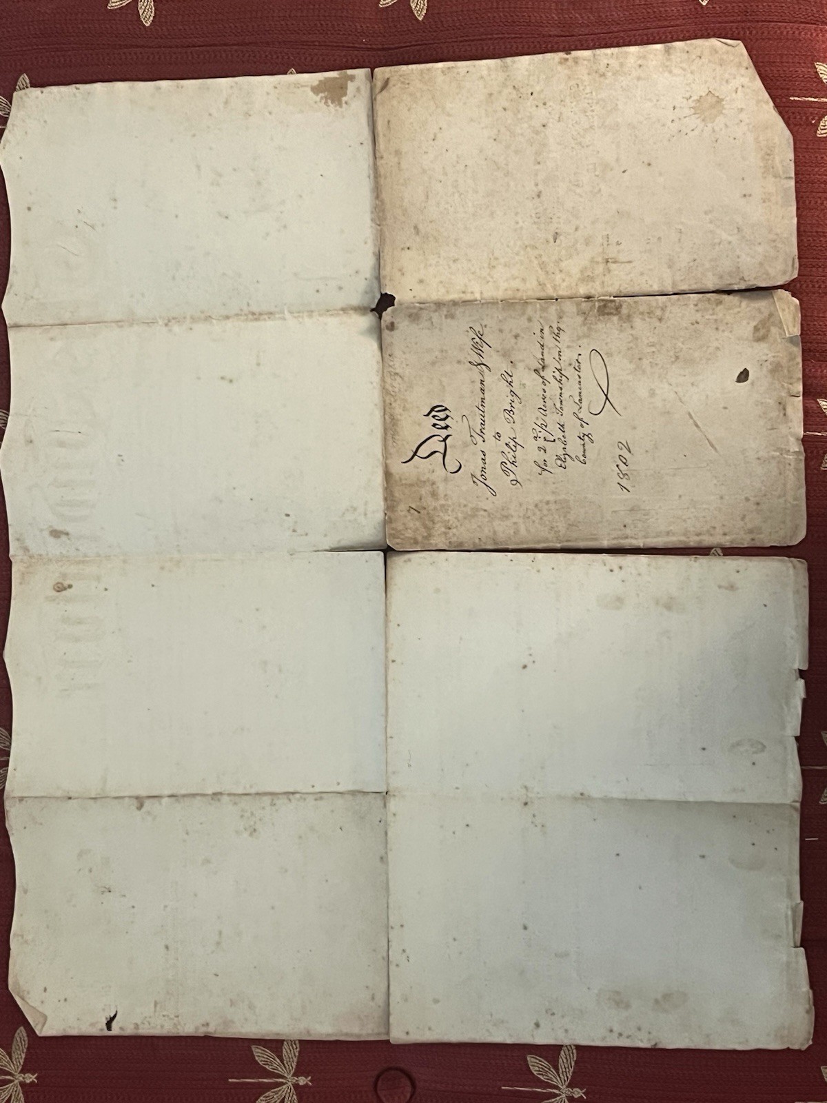 Orig. 1802 Property Deed, Elizabeth Township, Lancaster County, Pennsylvania PA