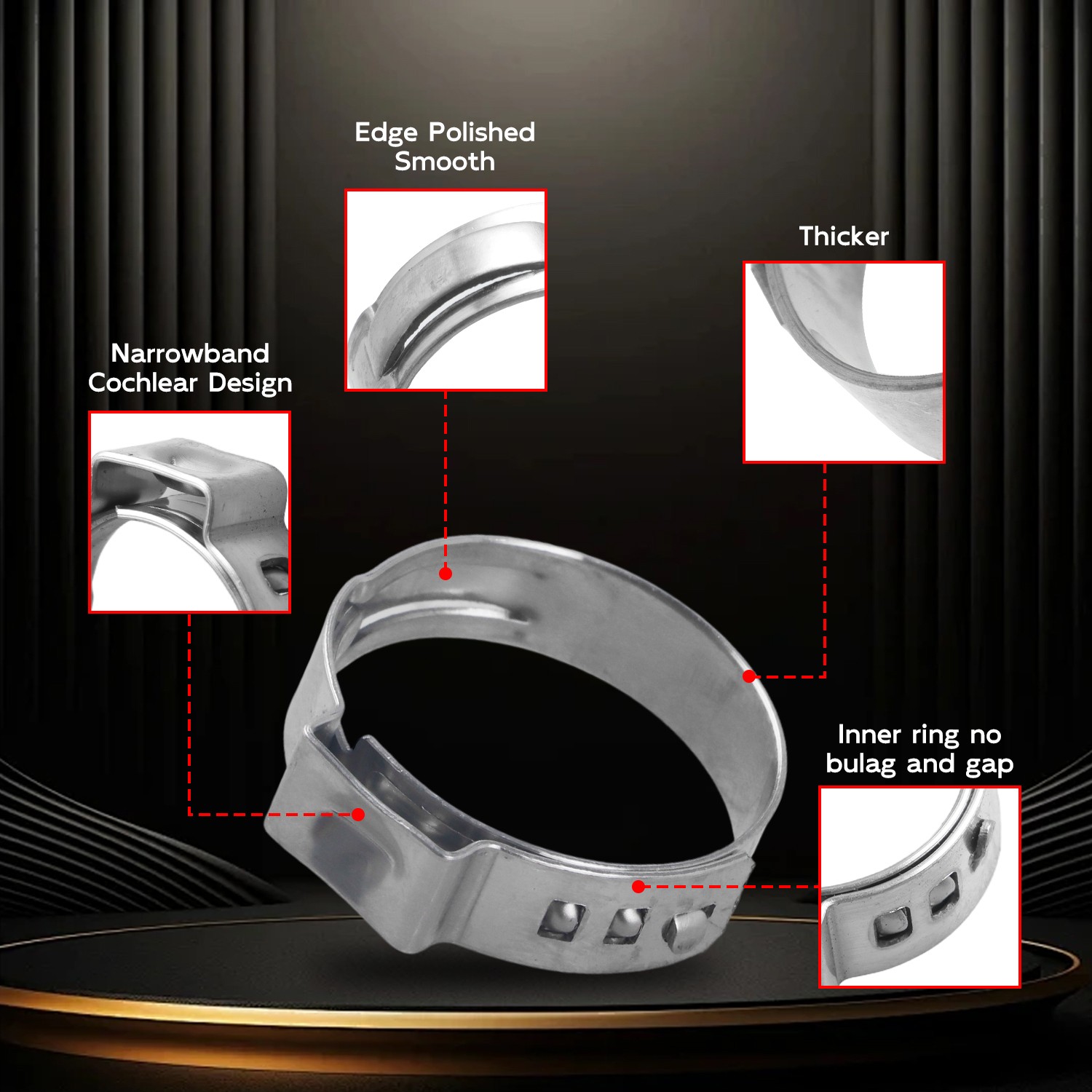 120Pcs 3/4'' PEX Stainless Steel Clamp Cinch Rings Crimp Pinch Fitting