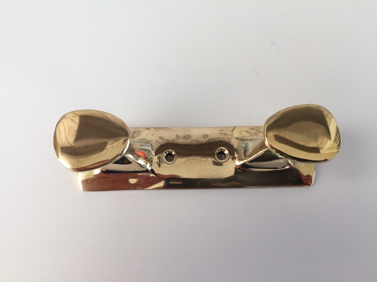 Brass Double Hook Cleat - Nautical Marine Boat Dock Chock - Hanger Handle