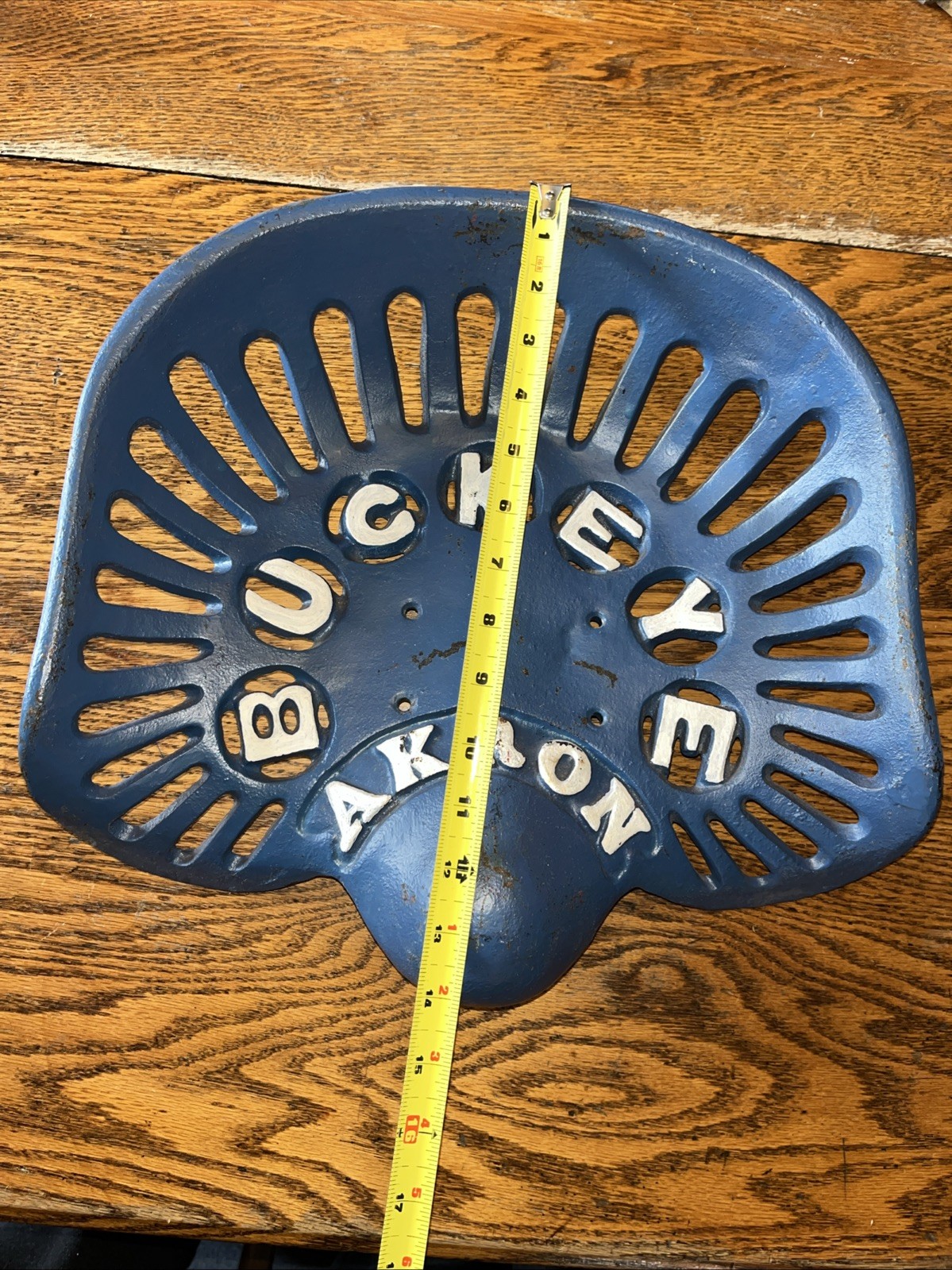 Buckeye Akron vintage cast iron tractor implement seat collectible