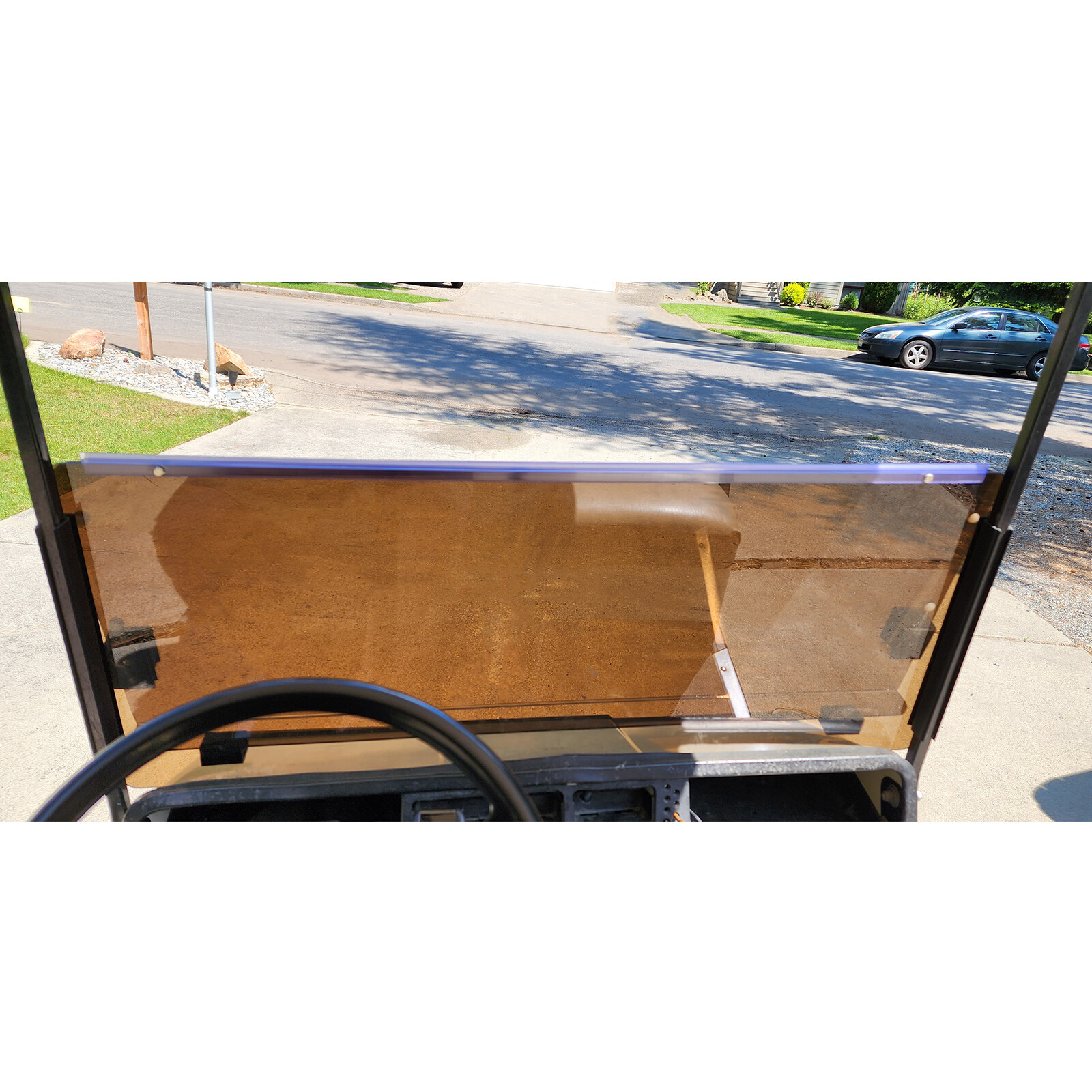Tinted Fold Down Golf Cart Windshield Windscreen For EZGO Marathon 1986-1994.5