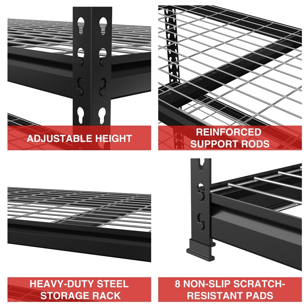 48”Wx 24”Dx72”H Adjustable Heavy Duty Shelving 5Tier Storage Shelves Metal Shelf