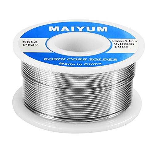 63-37 Tin Lead Rosin Core Solder Wire for Electrical Soldering () 0.8mm 100g