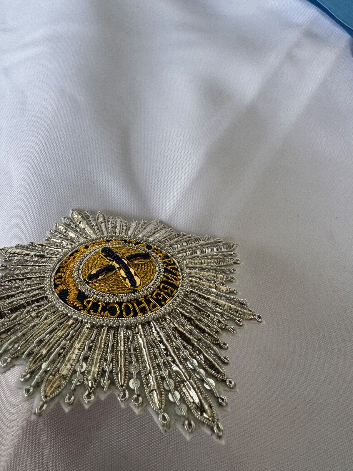 Russian Imperial High Order of St.Andrew Embroidered star, replica 1698-1820s