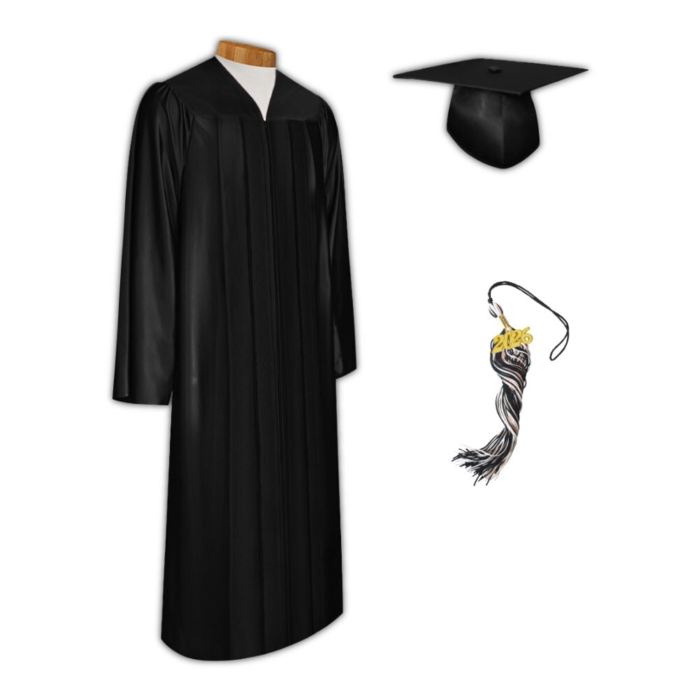 2026 Shiny Graduation Cap and Gown with Tassel by Grads4Good
