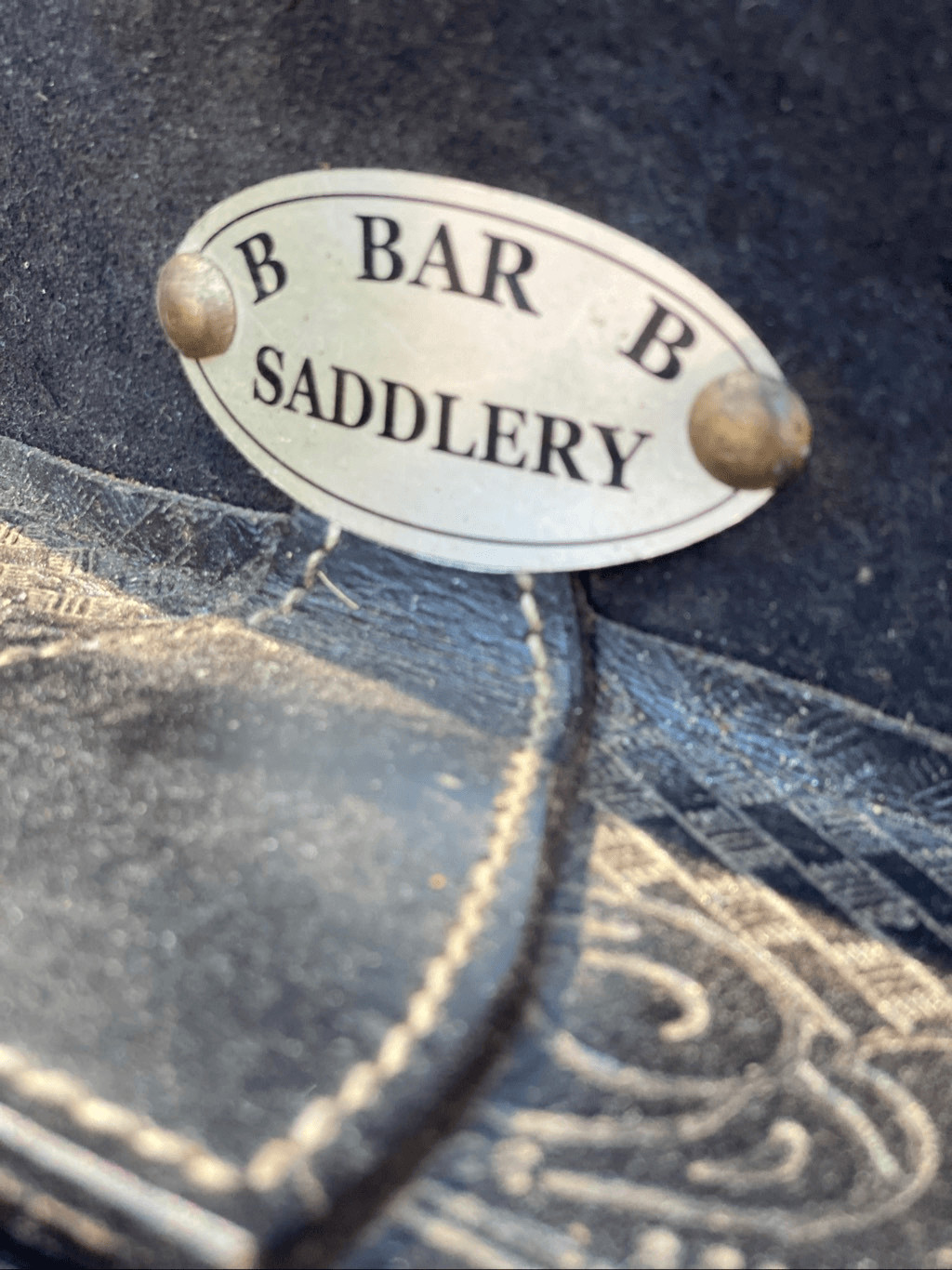 Vintage B Bar B Saddlery Western Horse 16” Saddle Black