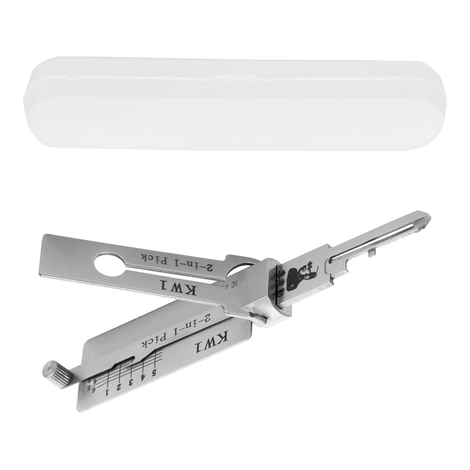 Precision-Hand-Grav-2in1-Pick-Tools 304-Stainless-Steel-Key-Decoder-Model-KW1