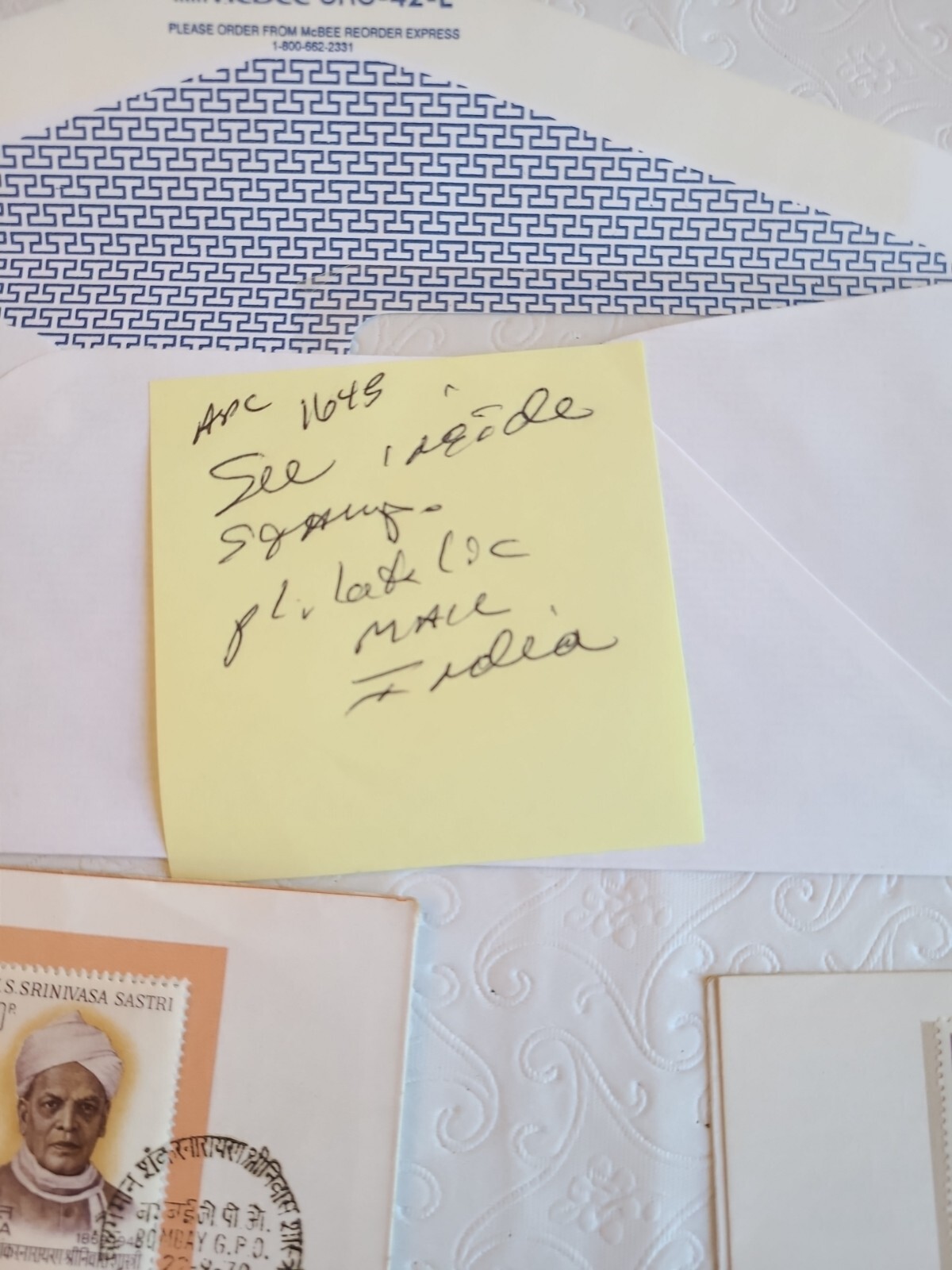 APC 1645 India Philatelic Covers with country writeup of the stamps