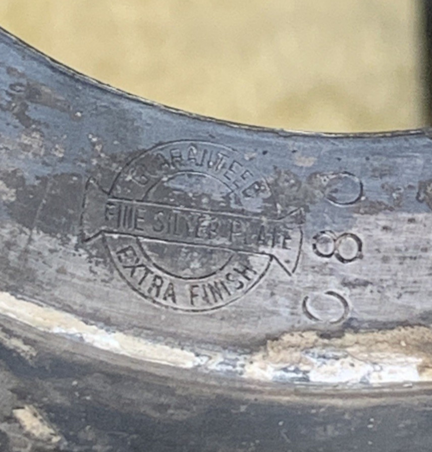 Antique Victorian Style Pickle Castor W/ Tongs Coin Dot Glass Cranberry Red