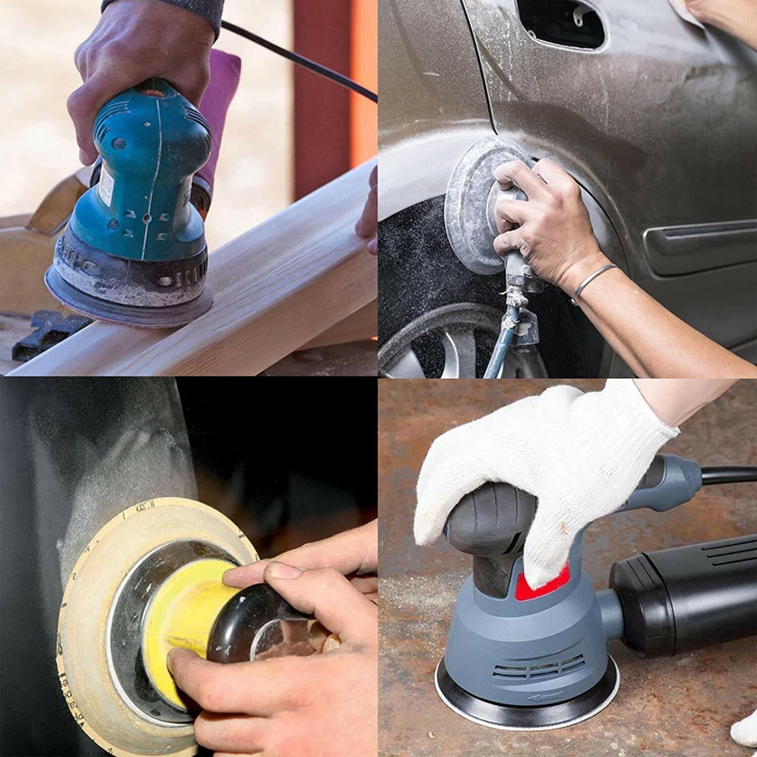 400-10000 Grit Wet Dry Hook Loop Orbital Sander Paper Round Sanding Discs 5inch