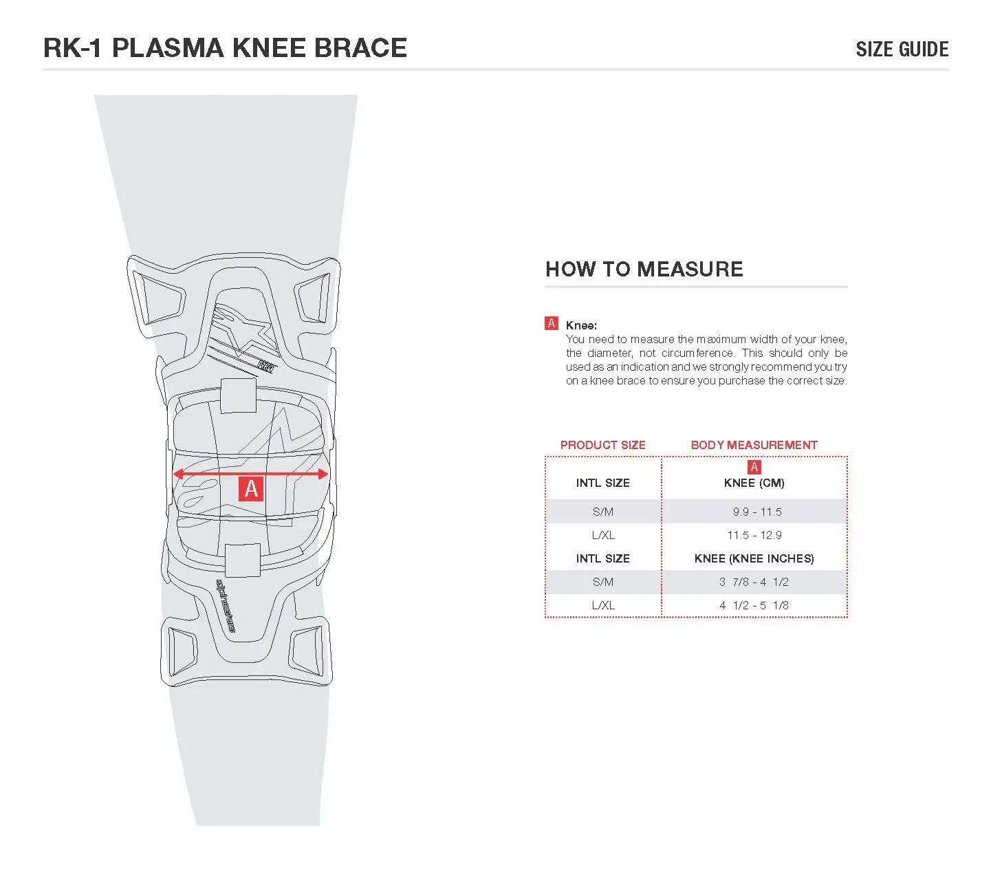 Alpinestars RK-1 Plasma Knee Braces - Motocross Dirt Bike Offroad ATV