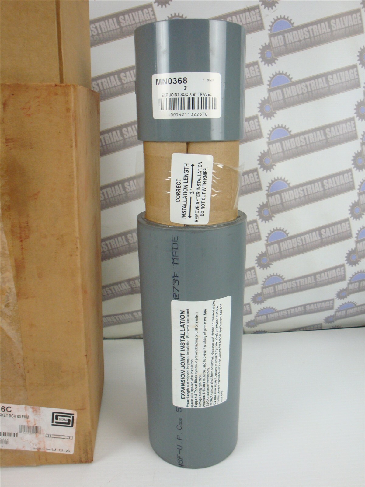 SPEARS SCH 80 3"x 6" CPVC Expansion Joint 826-030X6C (NEW in BOX) MN0368