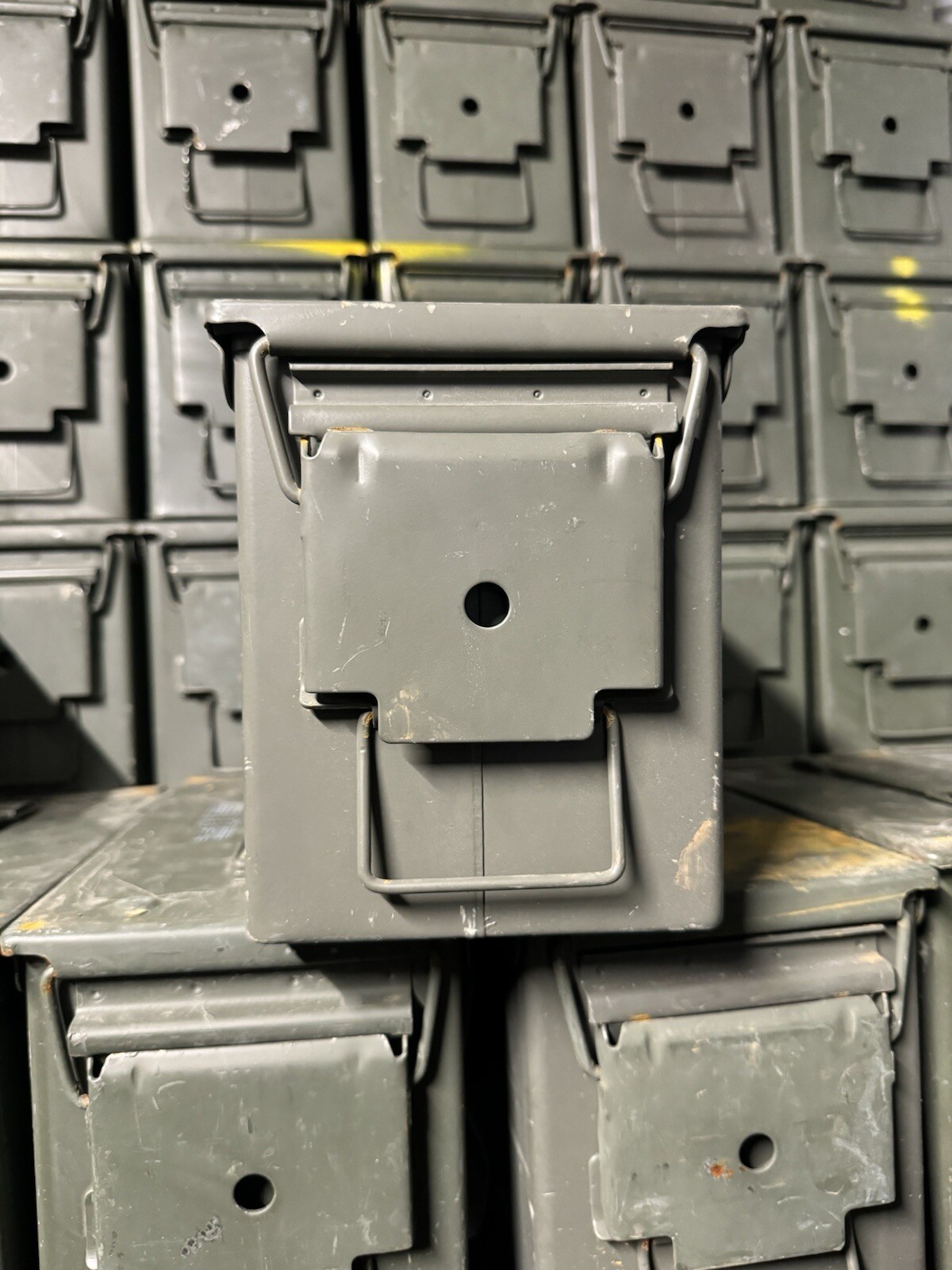 Lot Of (2) M2A1 / M2A2 USGI Metal Ammo Can Box