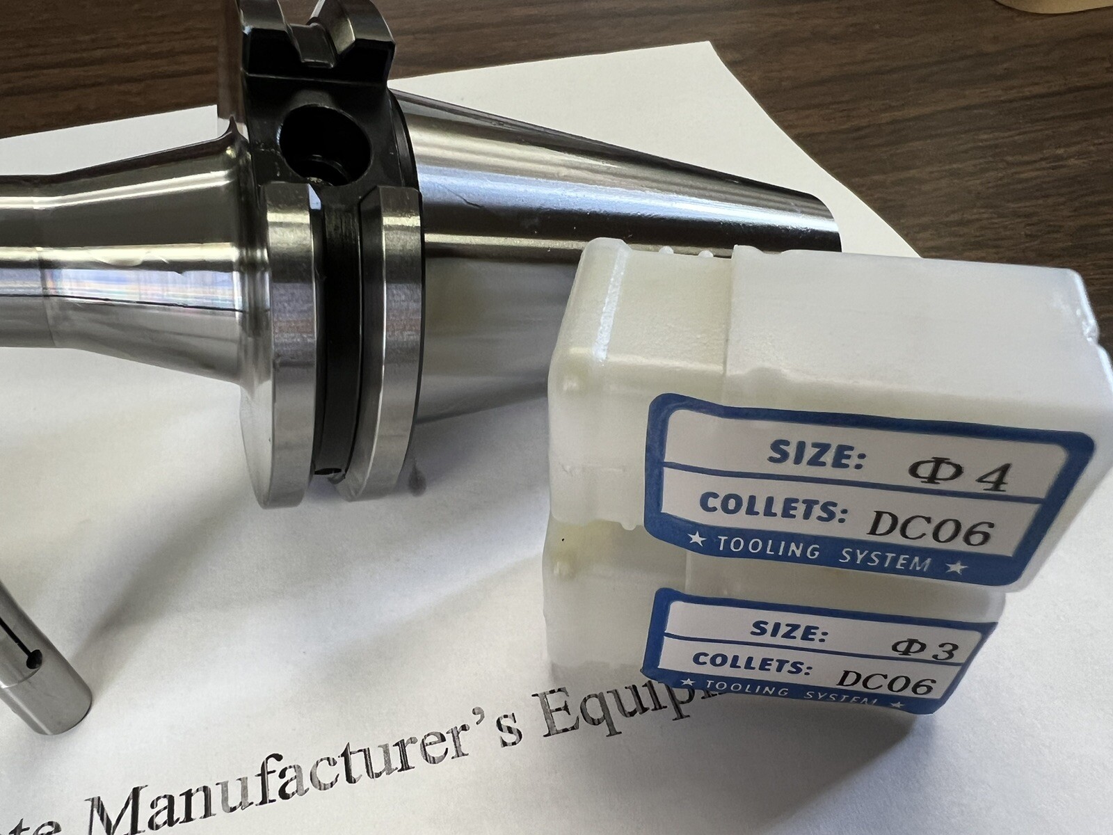 Slim Fit Collet Chuck CAT40-DC06-4" & 4 Metric Collets 3,4,5,6mm CAT40-DC06-4New