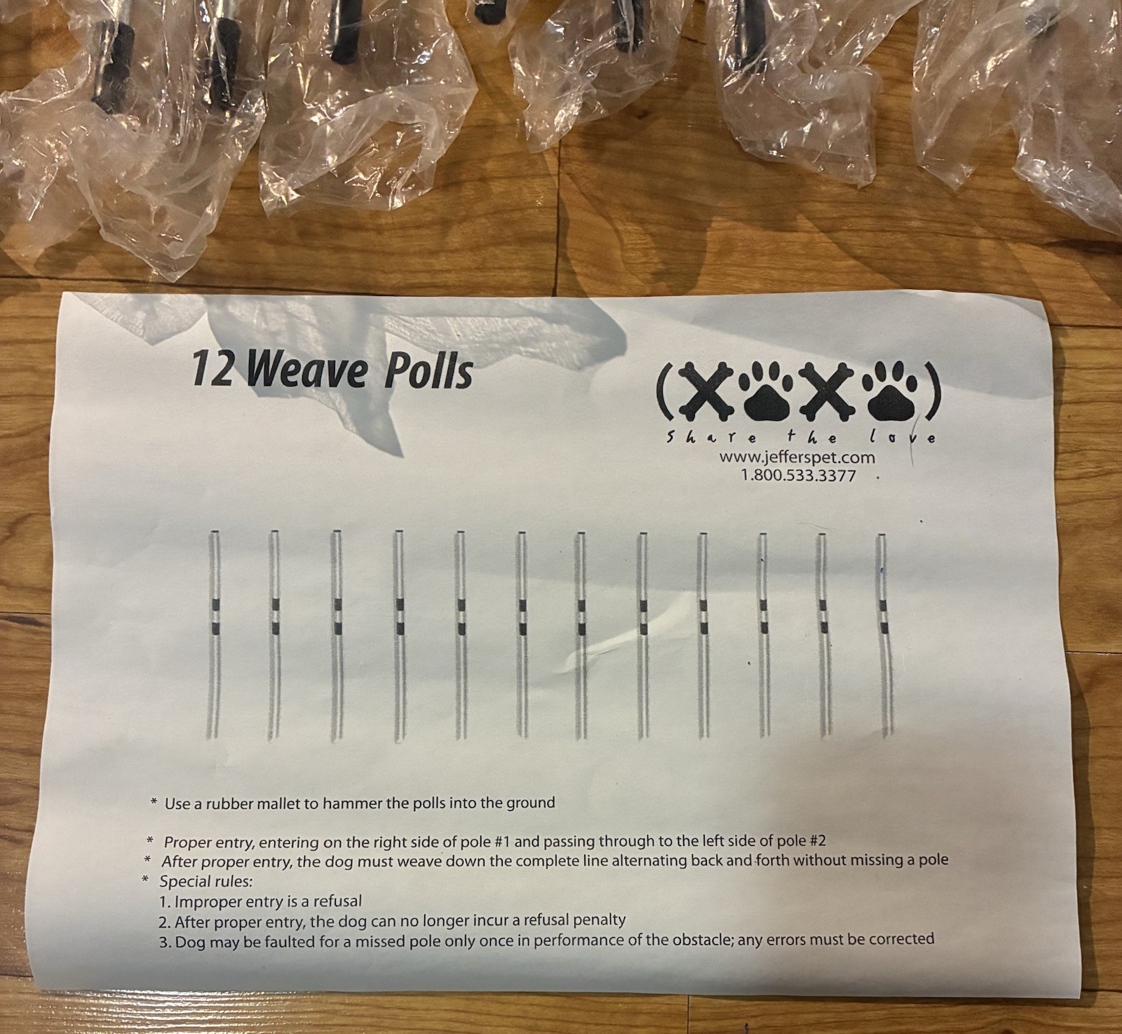 Dog Agility Training Equipment Bar Jump Ring Jump and 12 Weave Poles