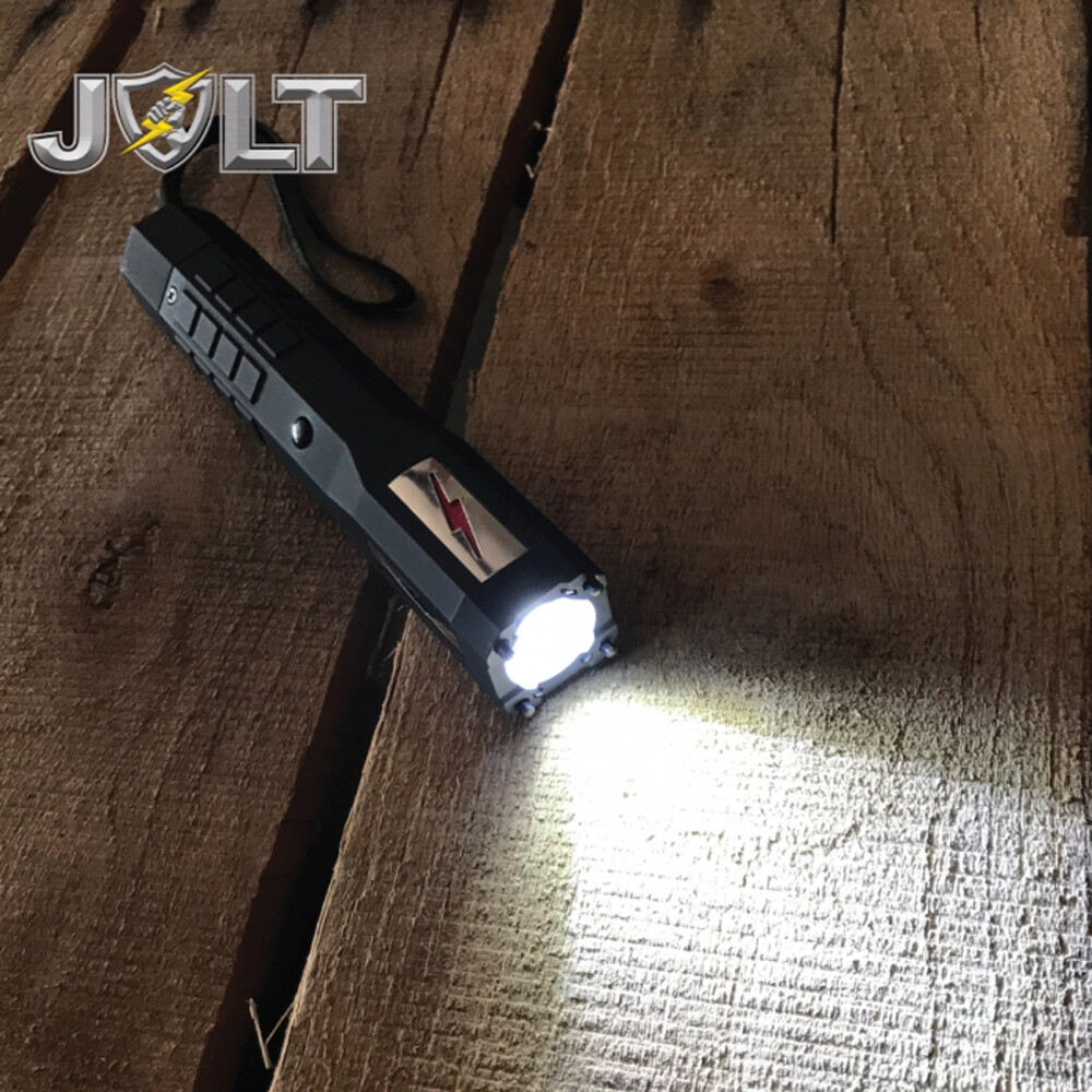 Jolt Lightning Rod 90,000,000 Volt Stun Gun Flashlight w/ Grab Guard Stun Strips