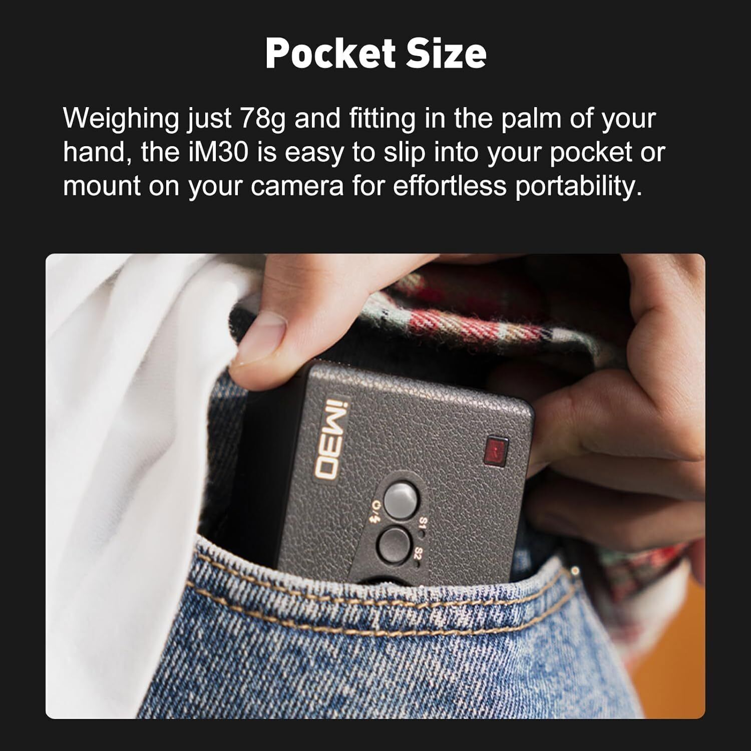 GODOX iM30 Mini Flash - Camera Flash for Canon Sony Nikon Fuji Olympus Camera