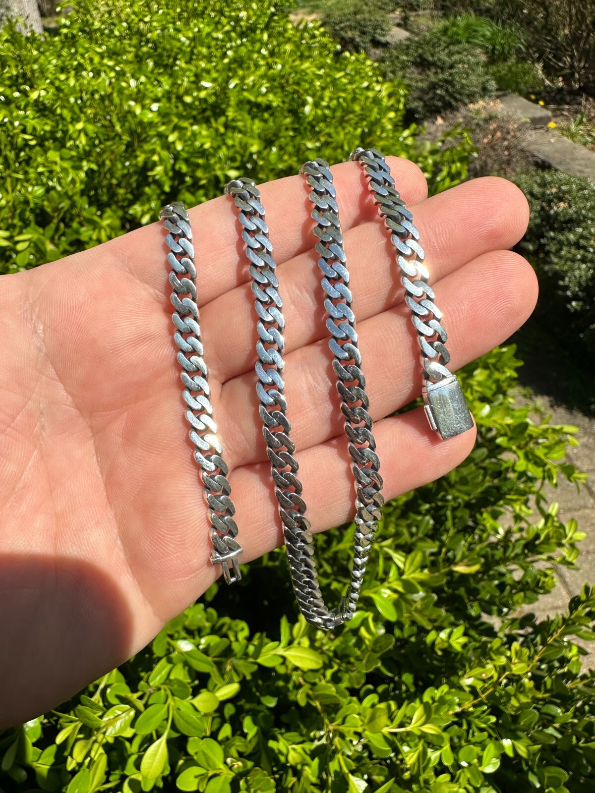 Miami Cuban Link Chain Necklace Real 925 Sterling Silver 6-12mm