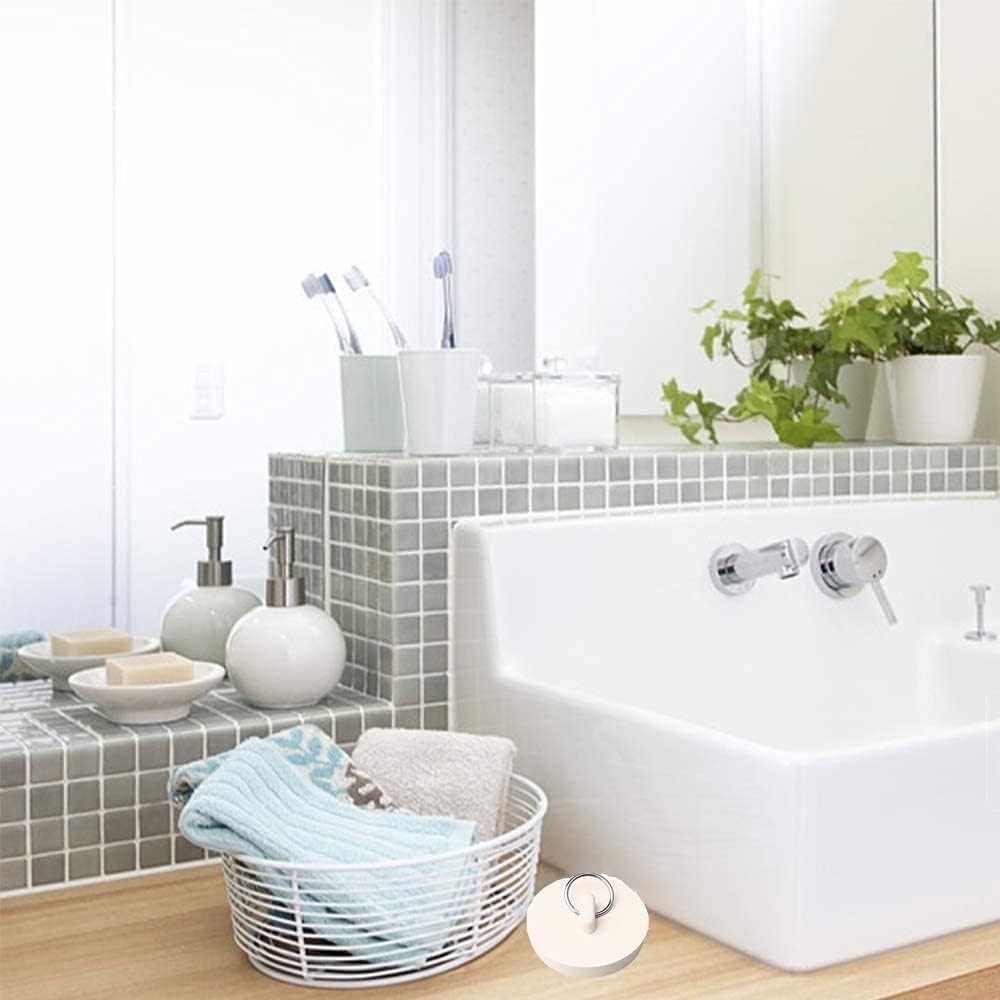 4-PCS BATH TUB DRAIN STOPPERS Bathtub Kitchen Sink Plug Rubber Water Seal Plugs