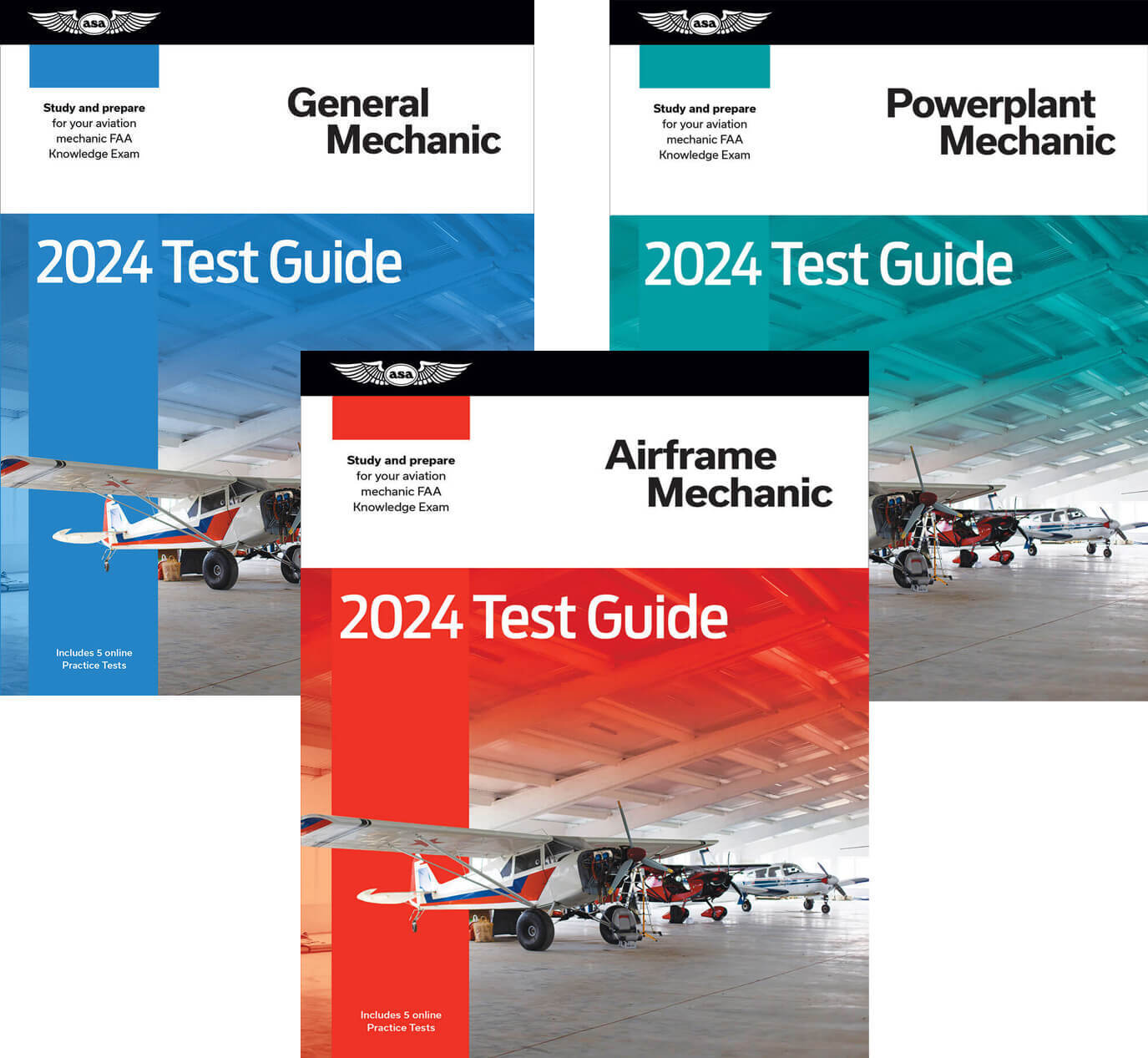 Just Arrived! 2024 AMT TEST GUIDE BUNDLE by ASA GENERAL, AIRFRAME & POWERPLANT