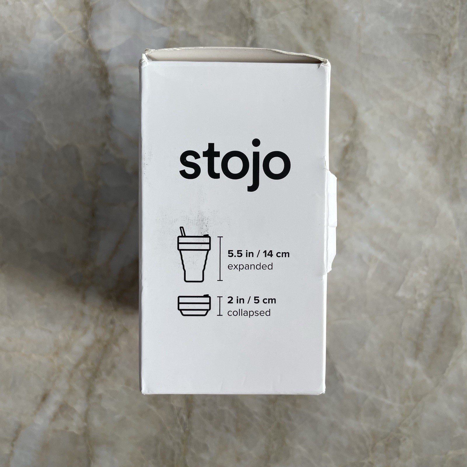 Stojo Collapsible Cup 16oz New Blue Hot or Cold Reusable Silicone Travel Camp