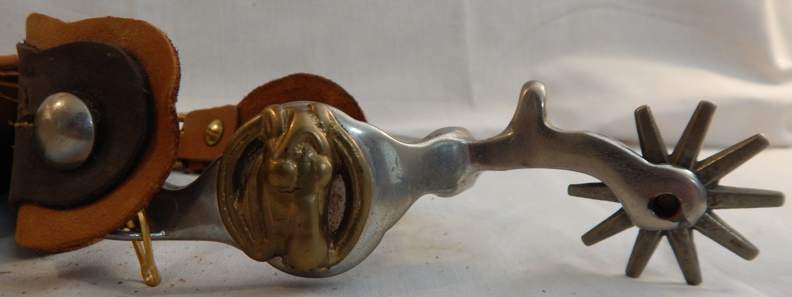 Horse in Horseshoe design Western Cowboy Spurs - 136