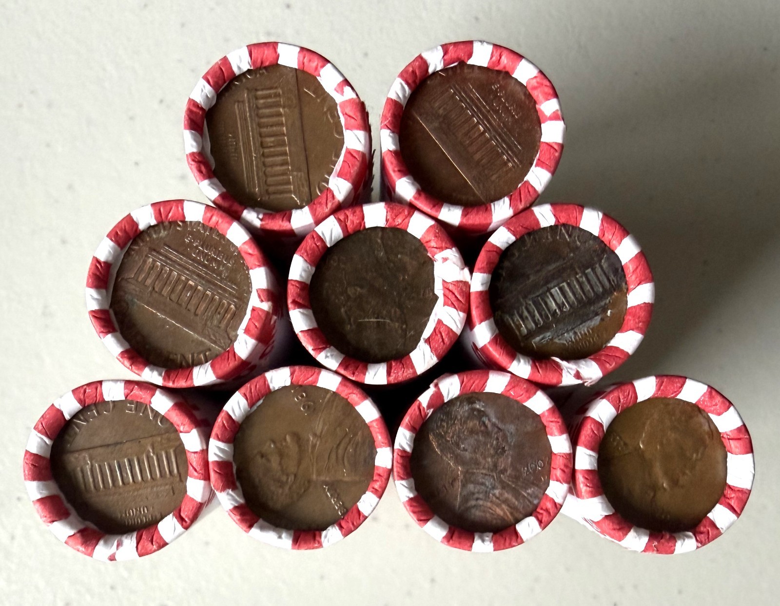 9 Rolls LOOMIS SEALED WHEAT? COPPER? ERRORS? ⭐ FREE SHIP 450 Pennies