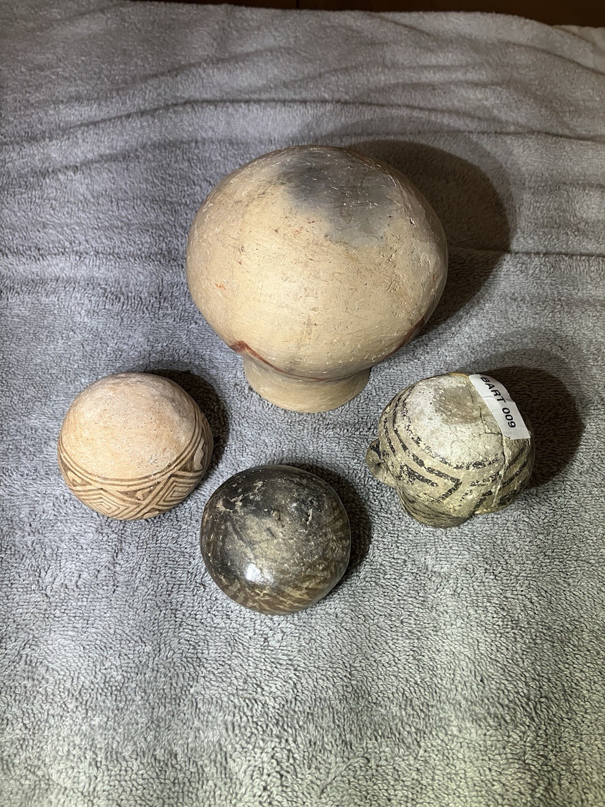 Anasazi Black On White Pottery Miniature Collection