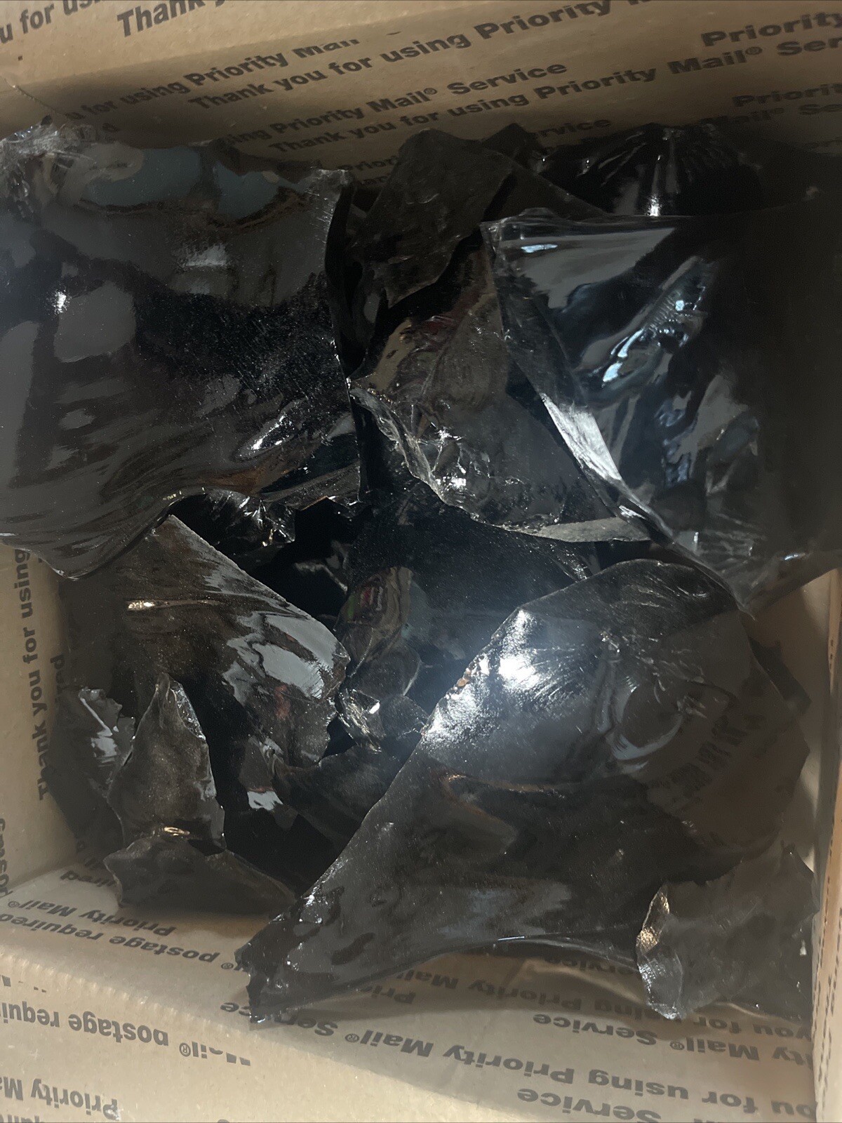 FLINT KNAPPING OBSIDIAN MATERIAL PREFORMS/BIG SPALLS 3 Lb